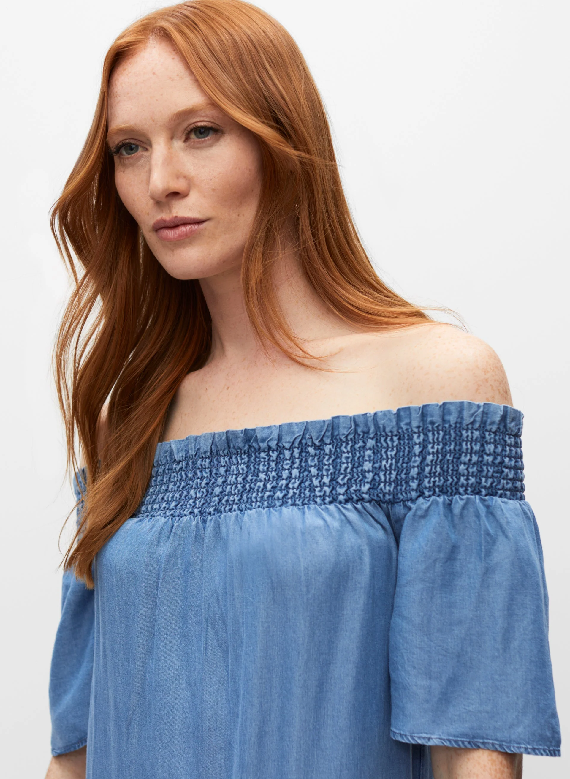 Off-the-Shoulder Tencel Dress - Image 5