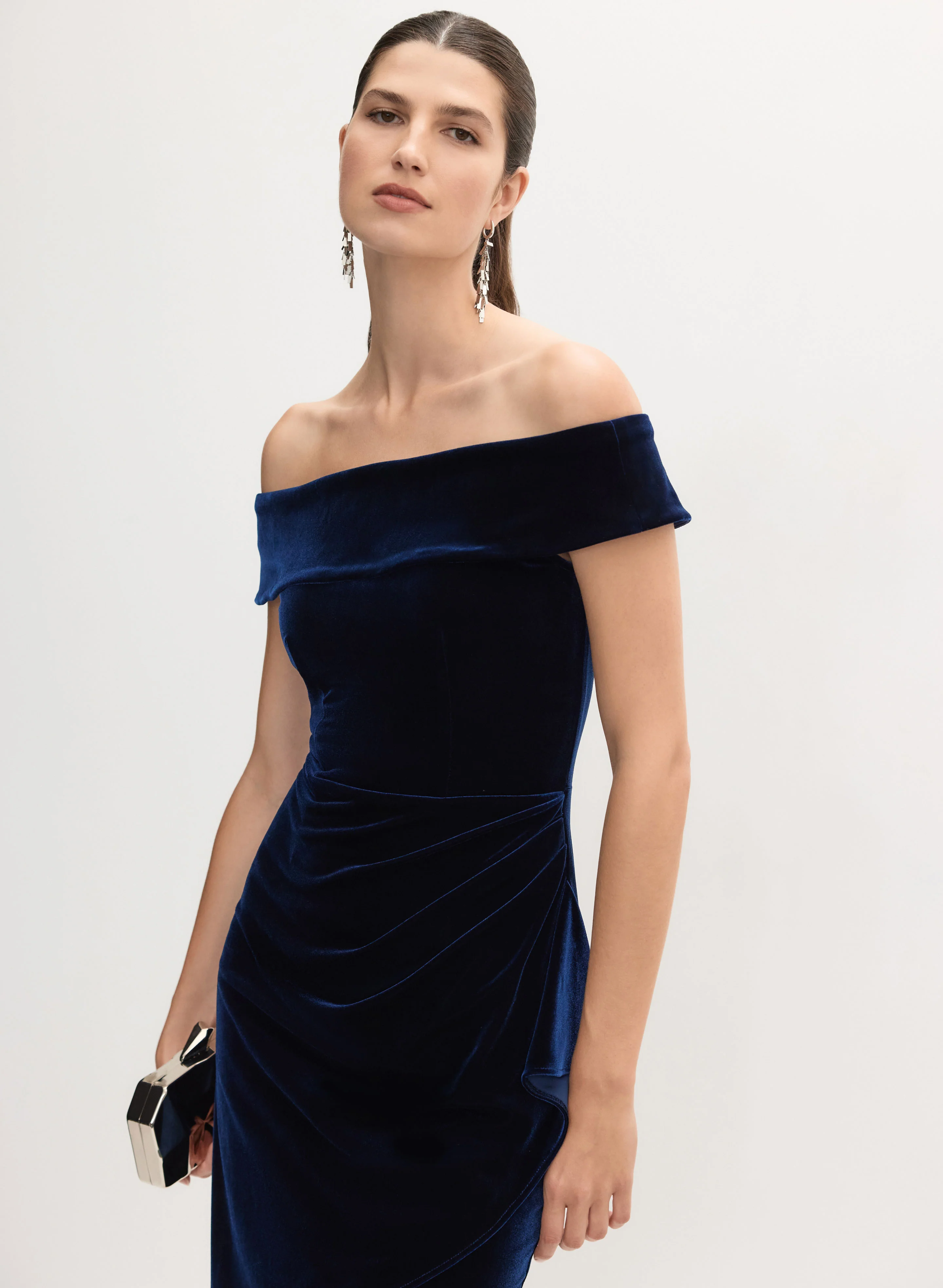 Alex Evenings - Off-the-Shoulder Velvet Dress - Image 4