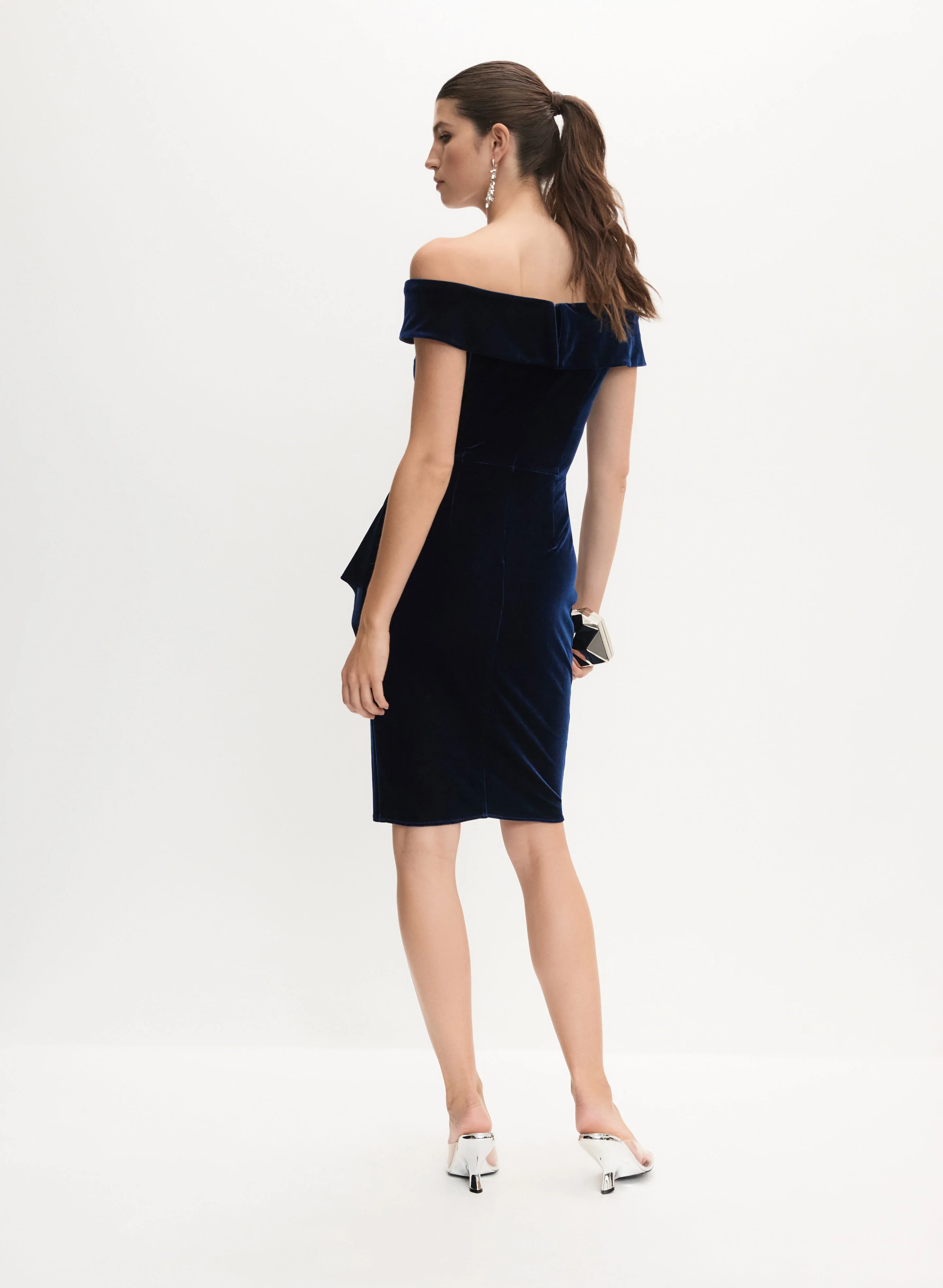 Alex Evenings - Off-the-Shoulder Velvet Dress - Image 5