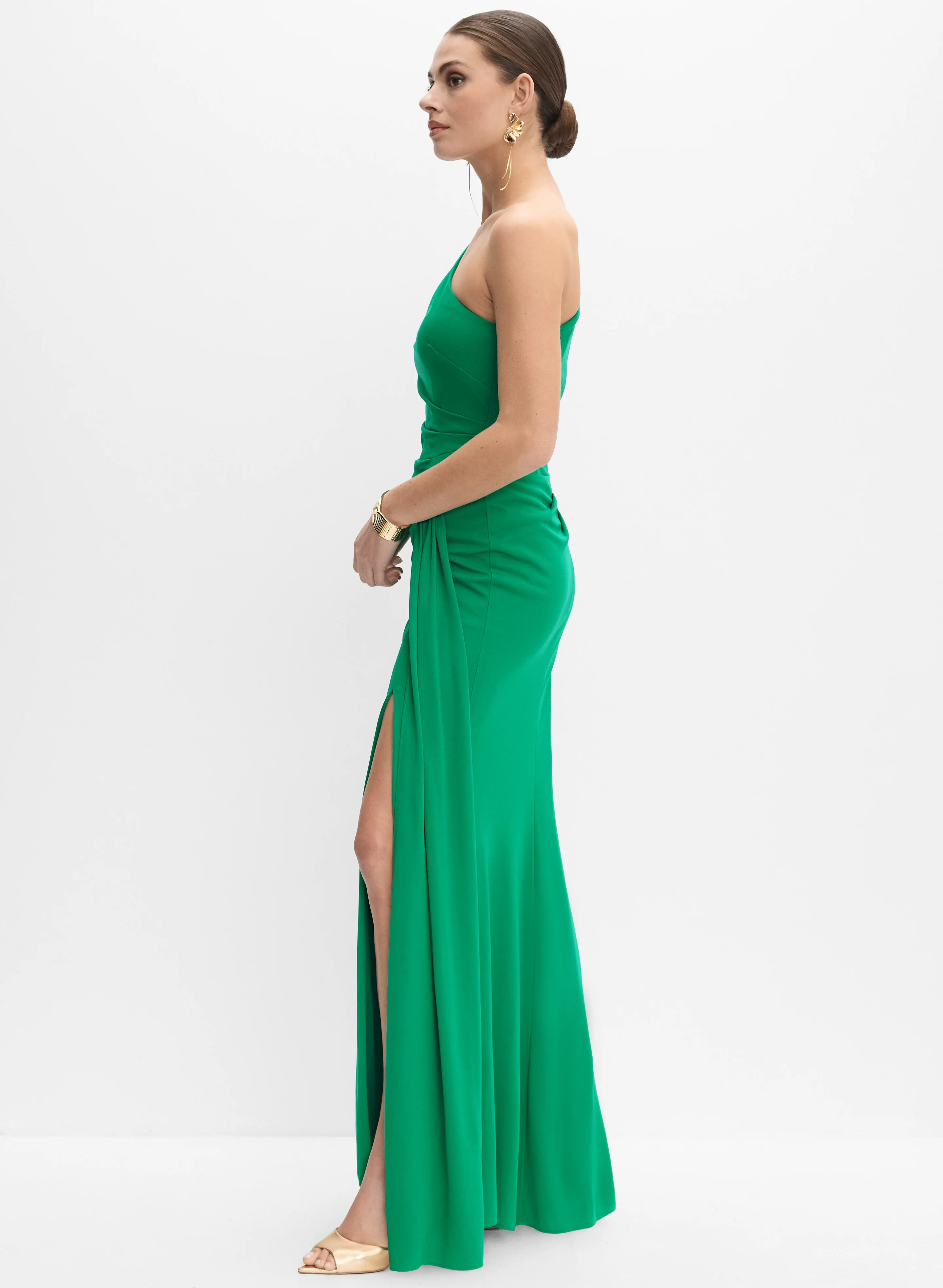 One-Shoulder Jersey Dress - Image 2