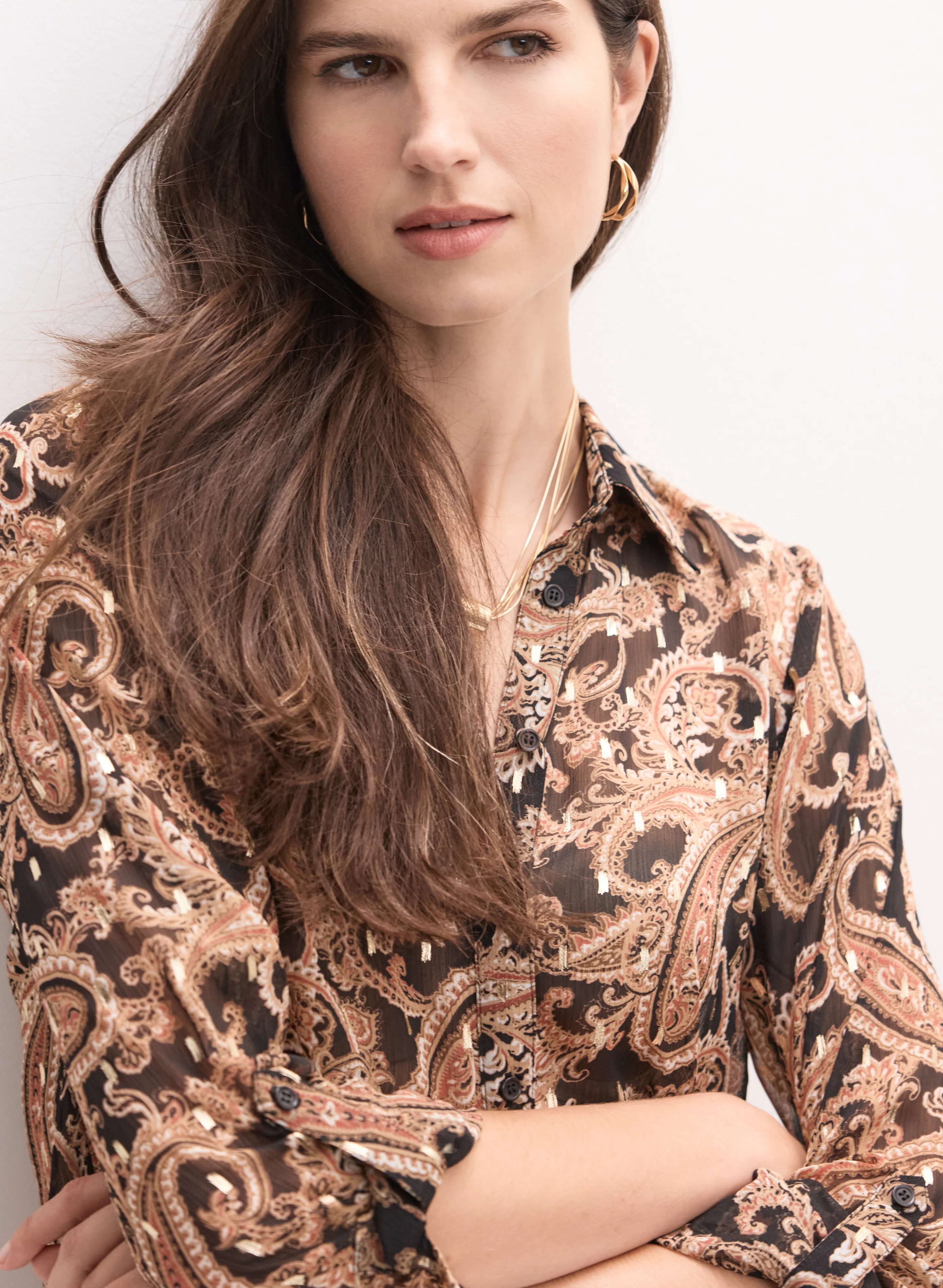 Paisley Print Tunic Blouse - Image 2