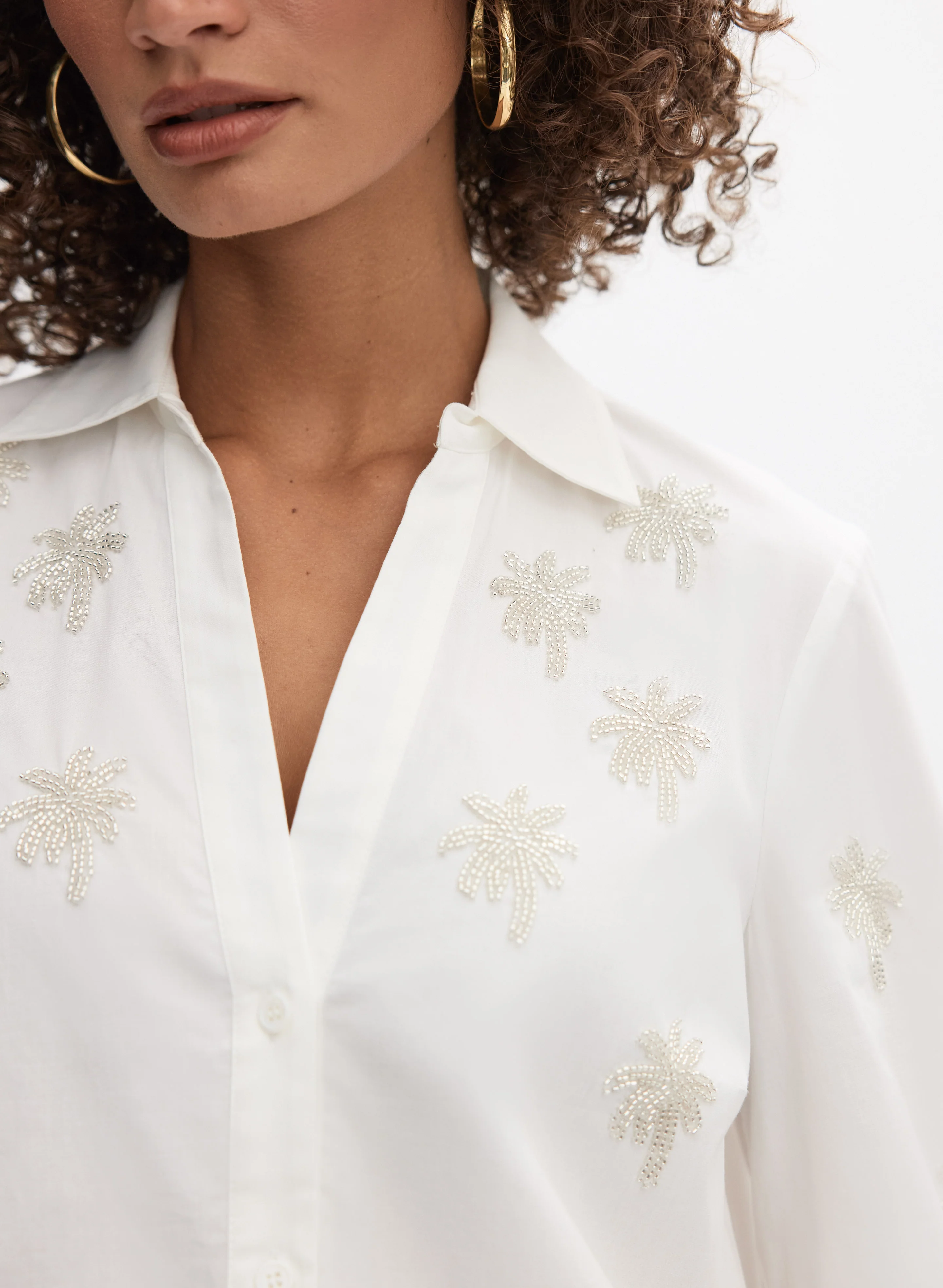 Palm Beaded Blouse - Image 3