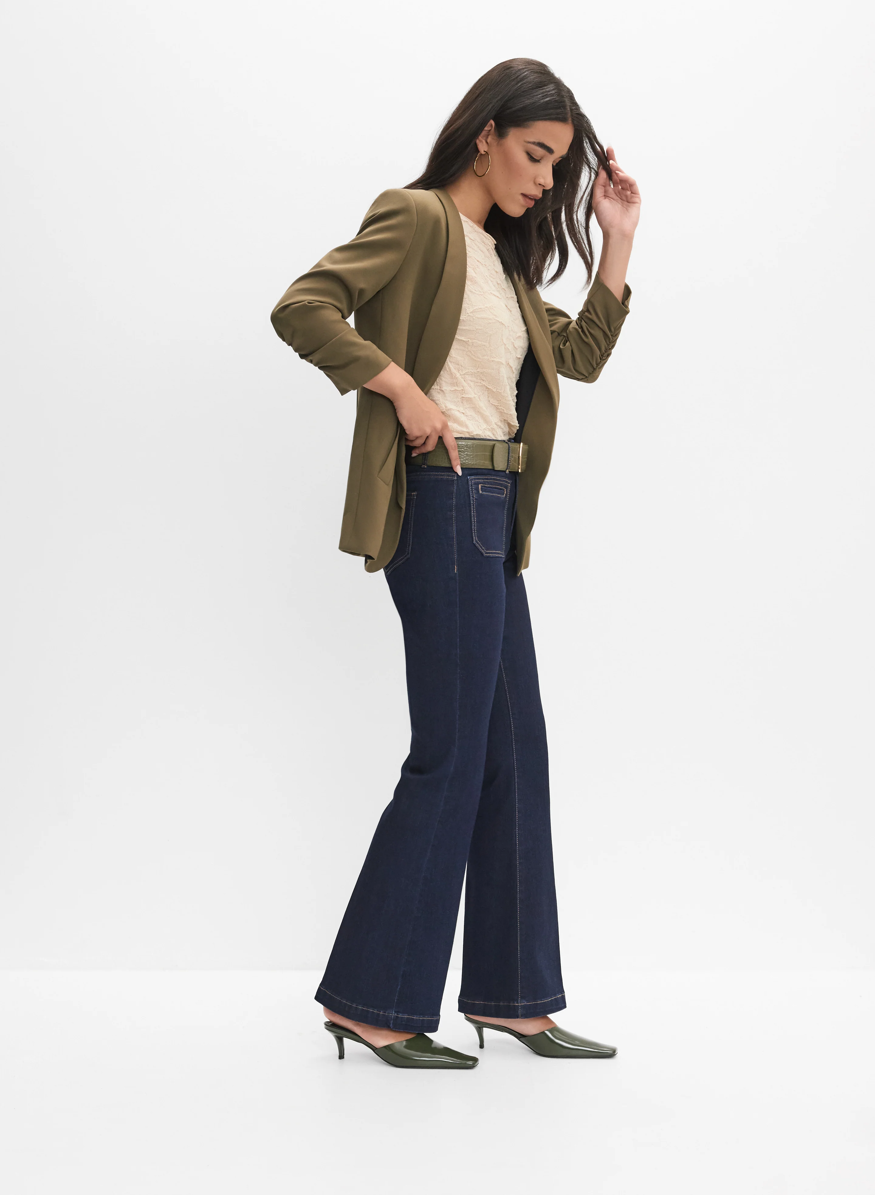 Patch Pocket Flare-Leg Jeans - Image 5
