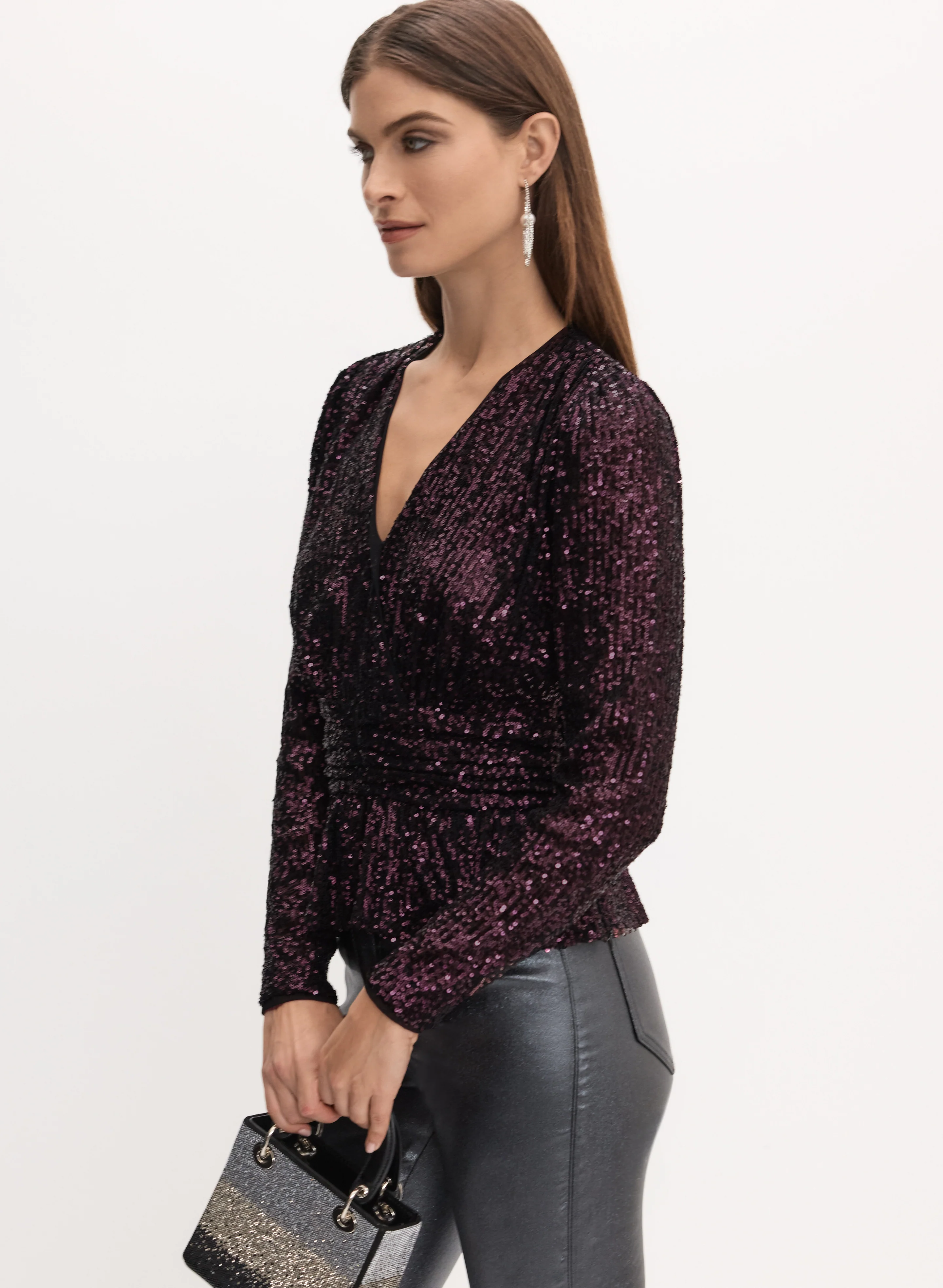 Peplum Sequin Top - Image 5