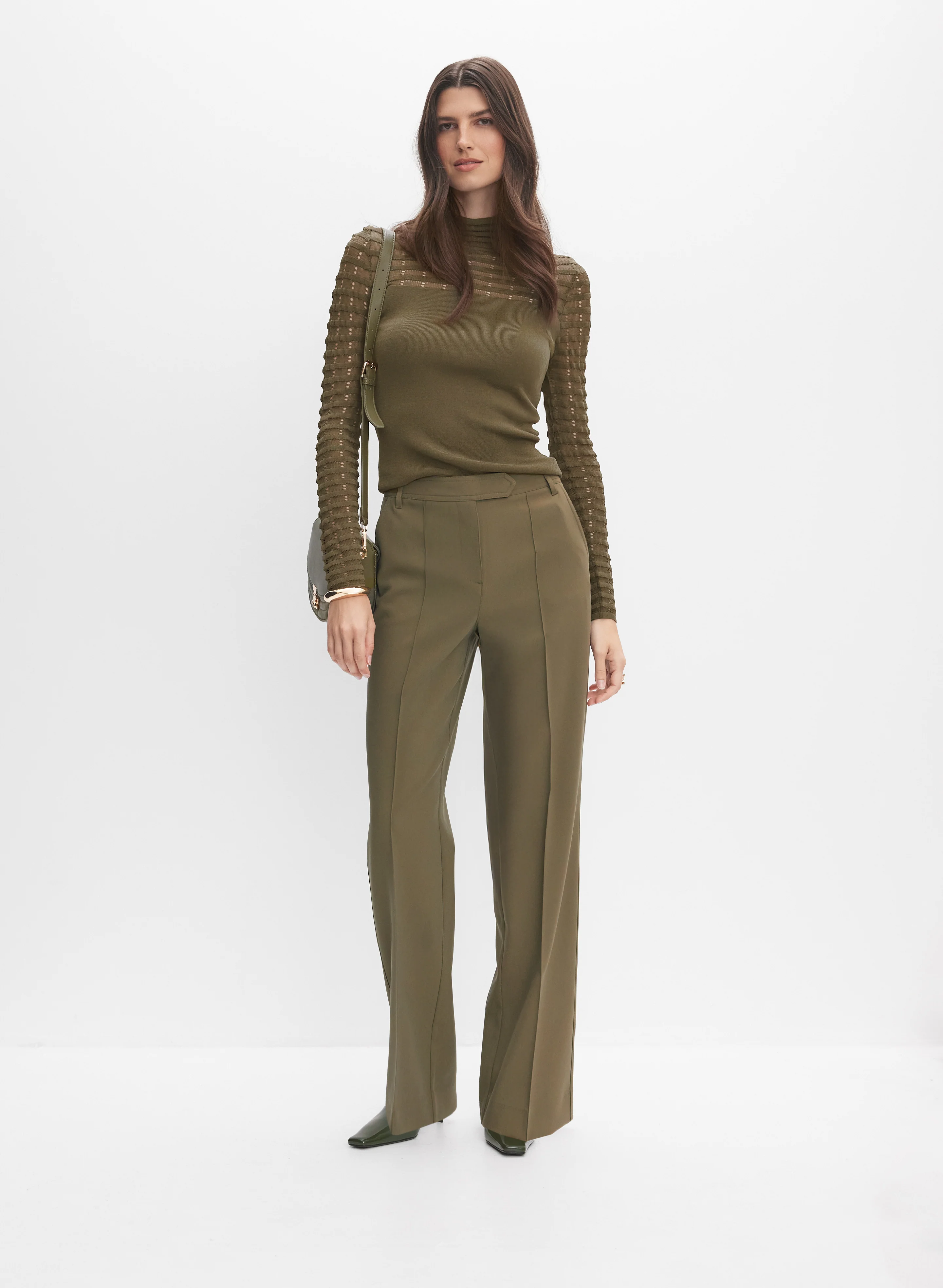Pinched Seam Wide-Leg Trousers - Image 3