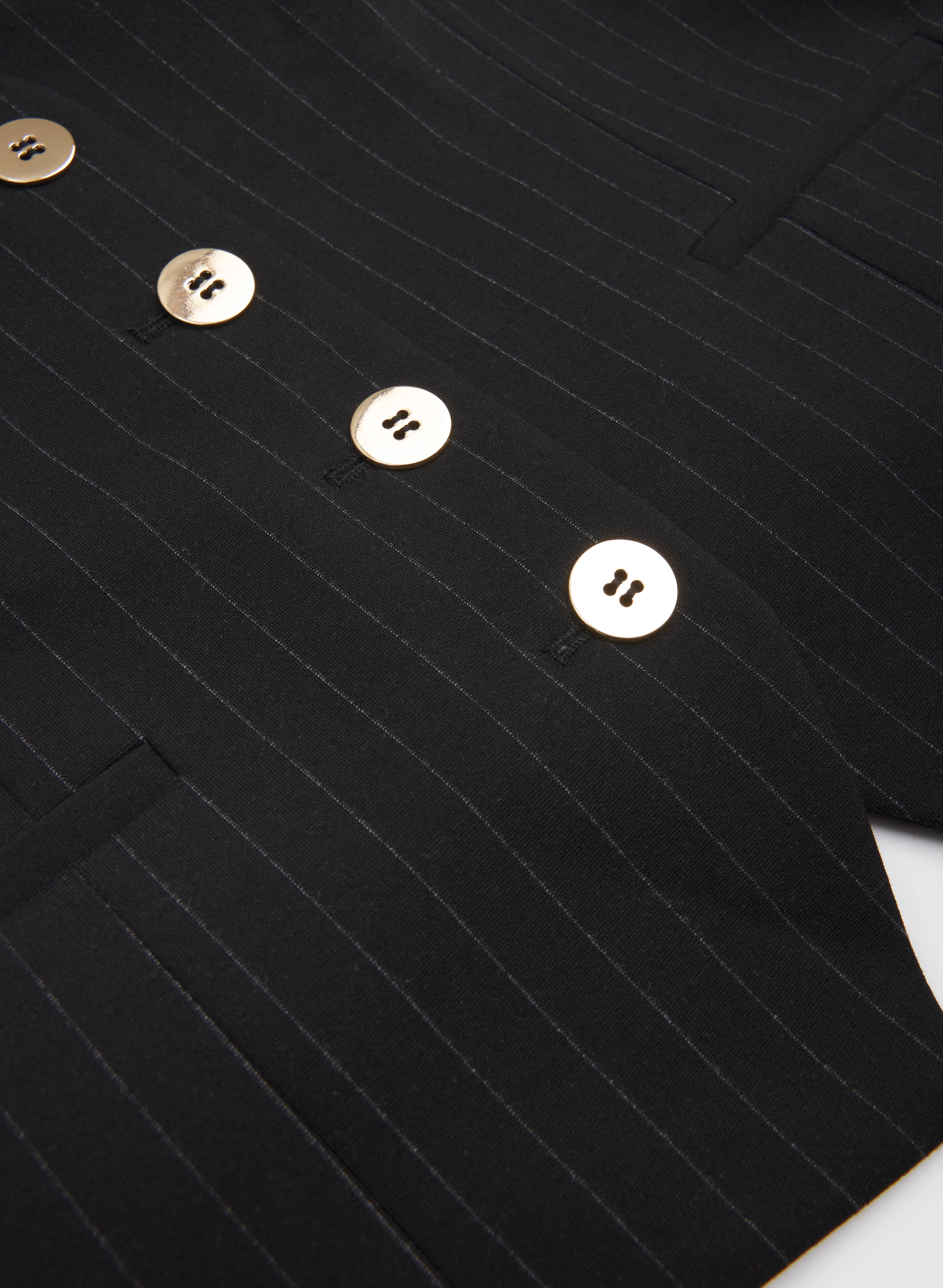 Pinstripe Button Vest - Image 7