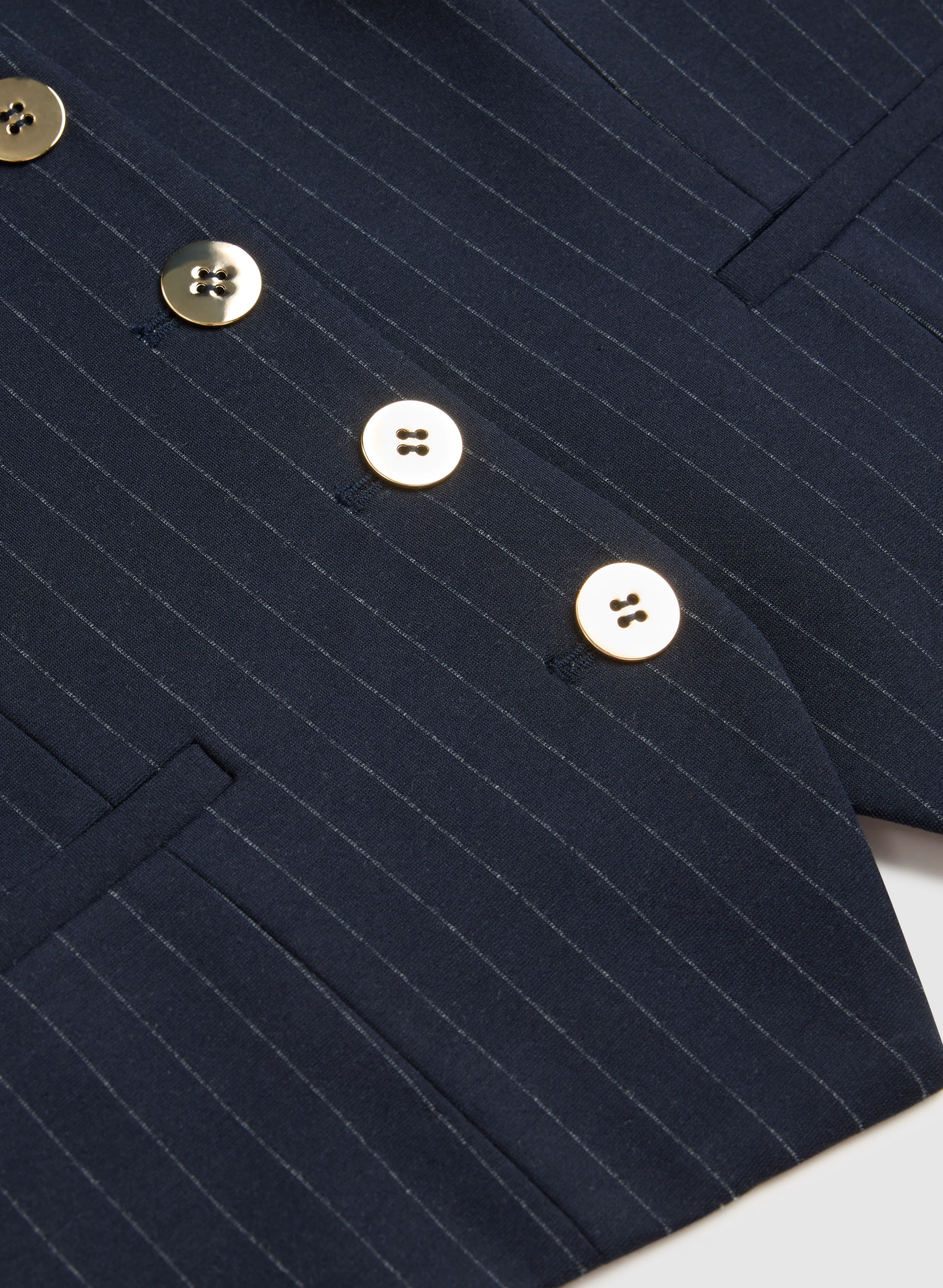 Pinstripe Button Vest - Image 7