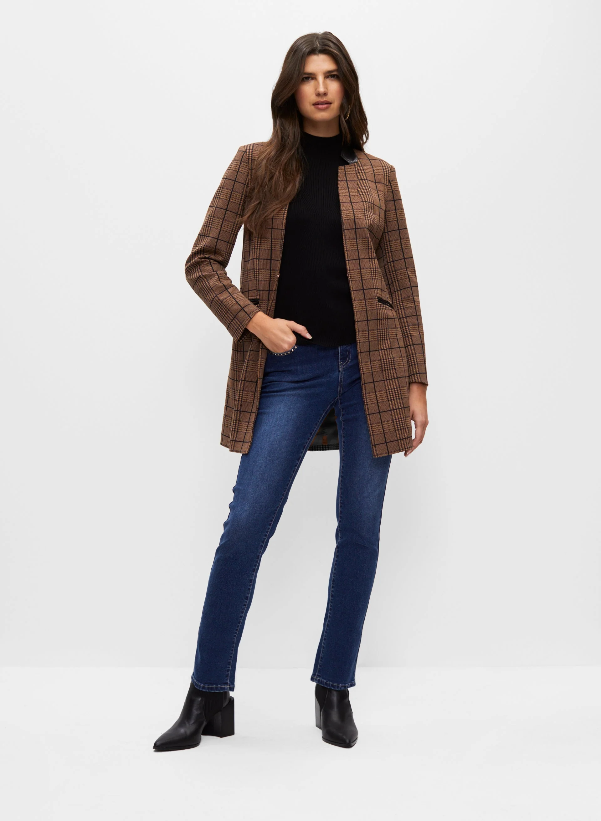 Plaid Redingote Blazer - Image 4