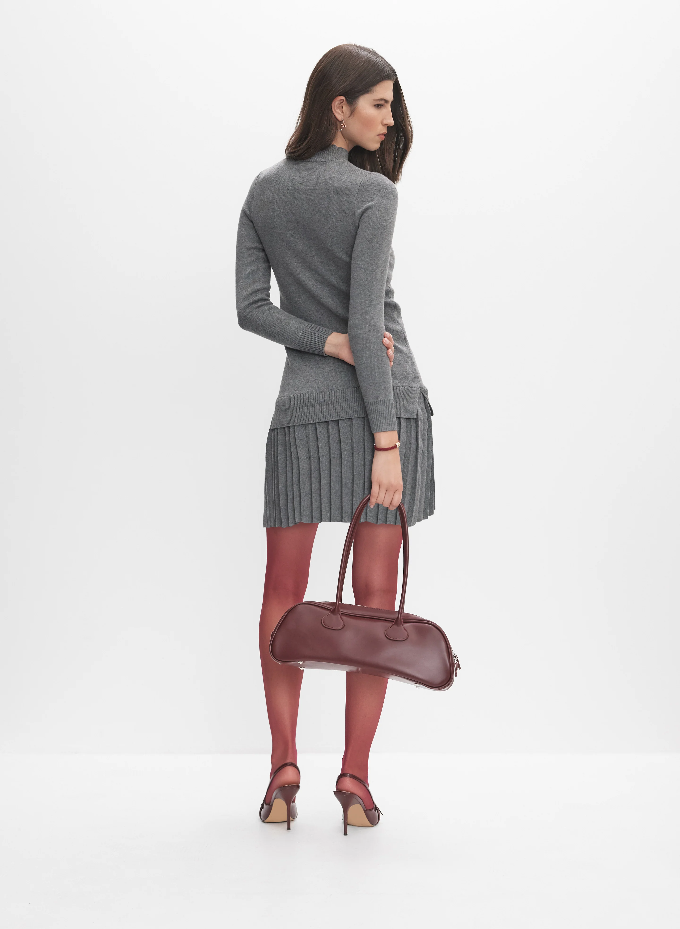 Pleated Bottom Dress - Image 4