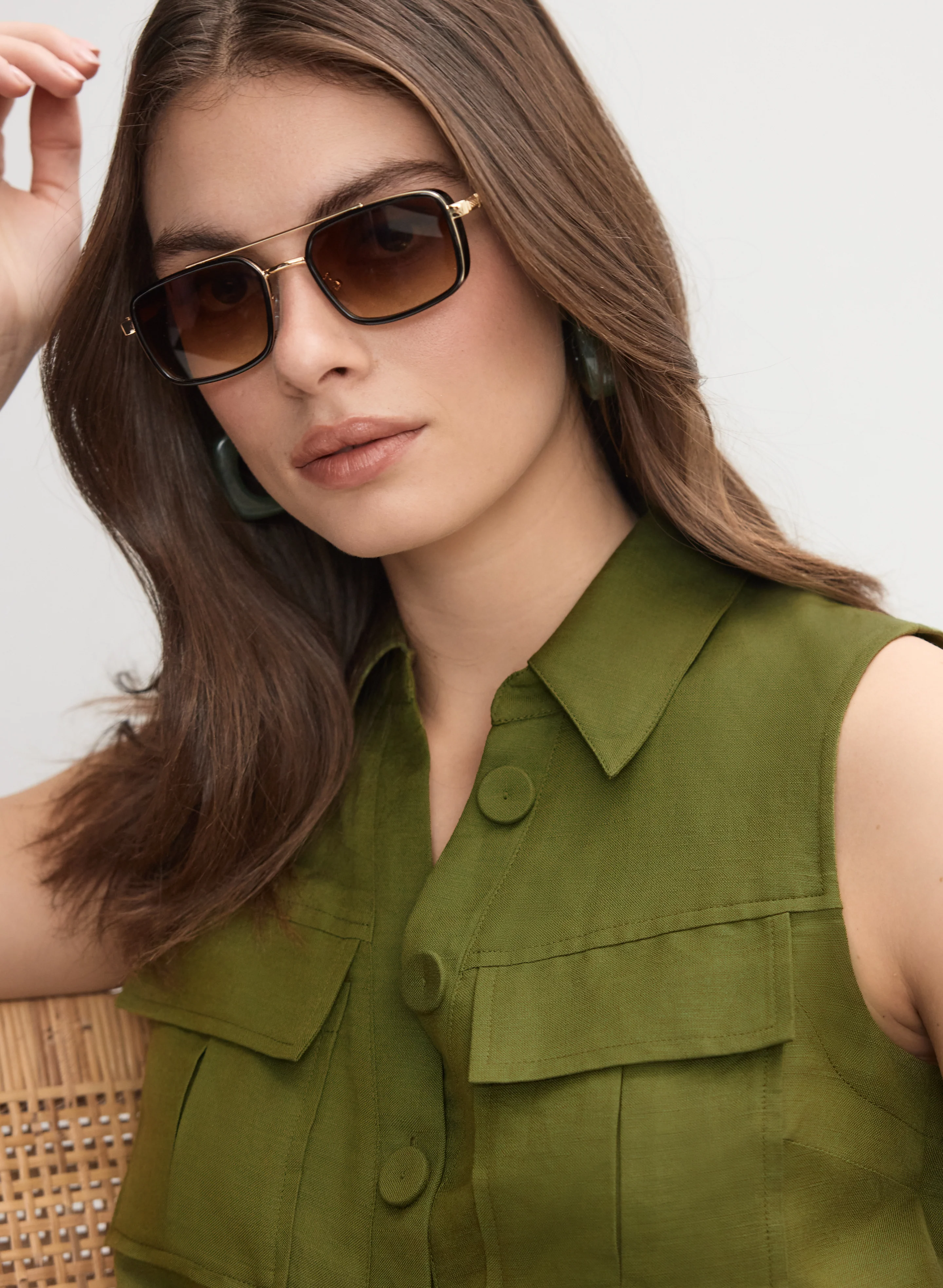 Linen Pocket Detail Dress - Image 3