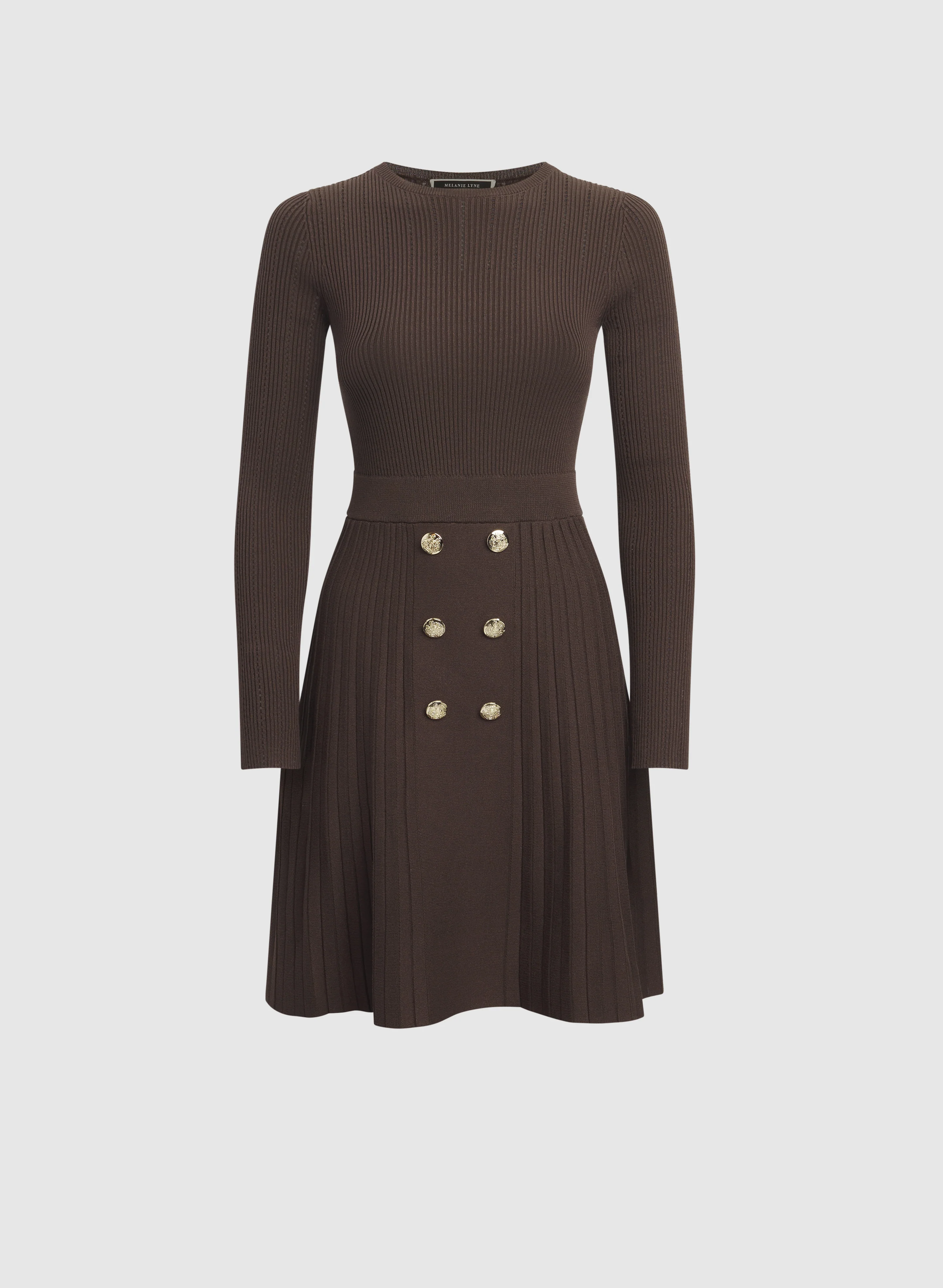 Pointelle Detail Sweater Dress - Image 5