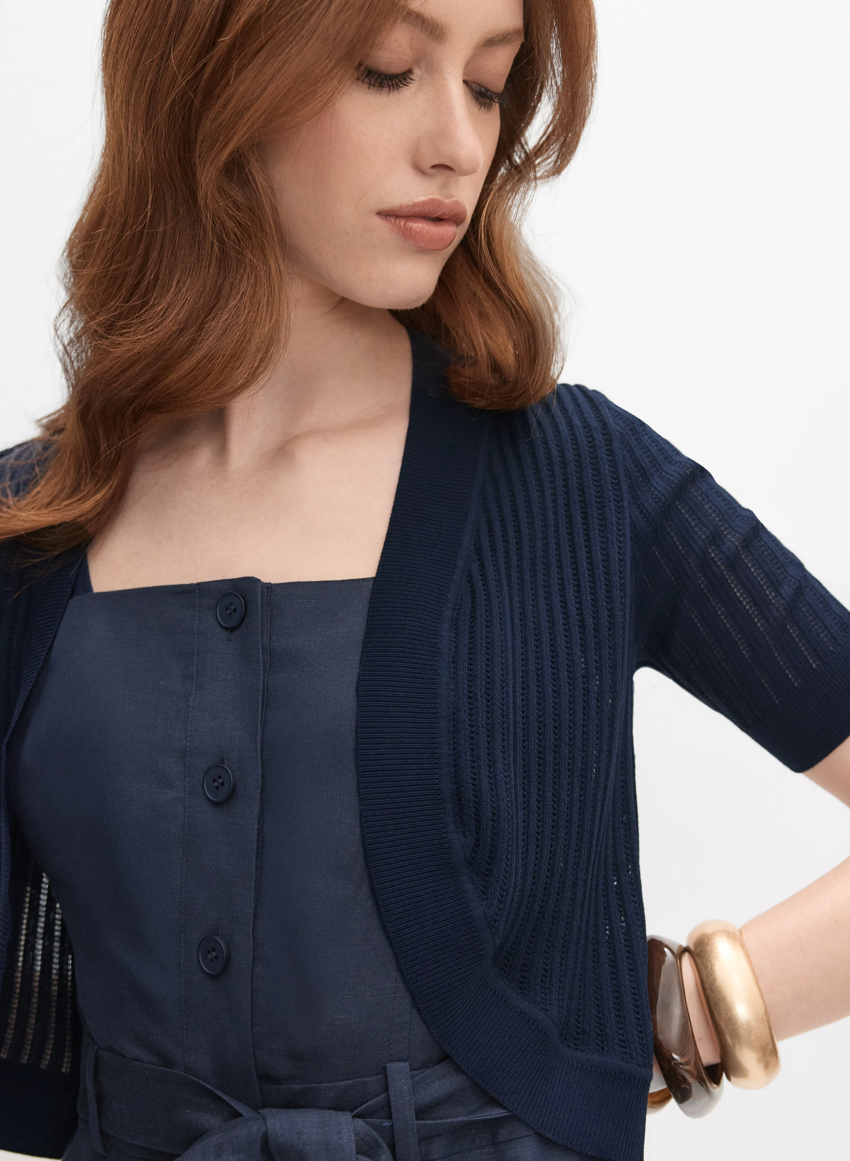 Pointelle Knit Bolero - Image 2