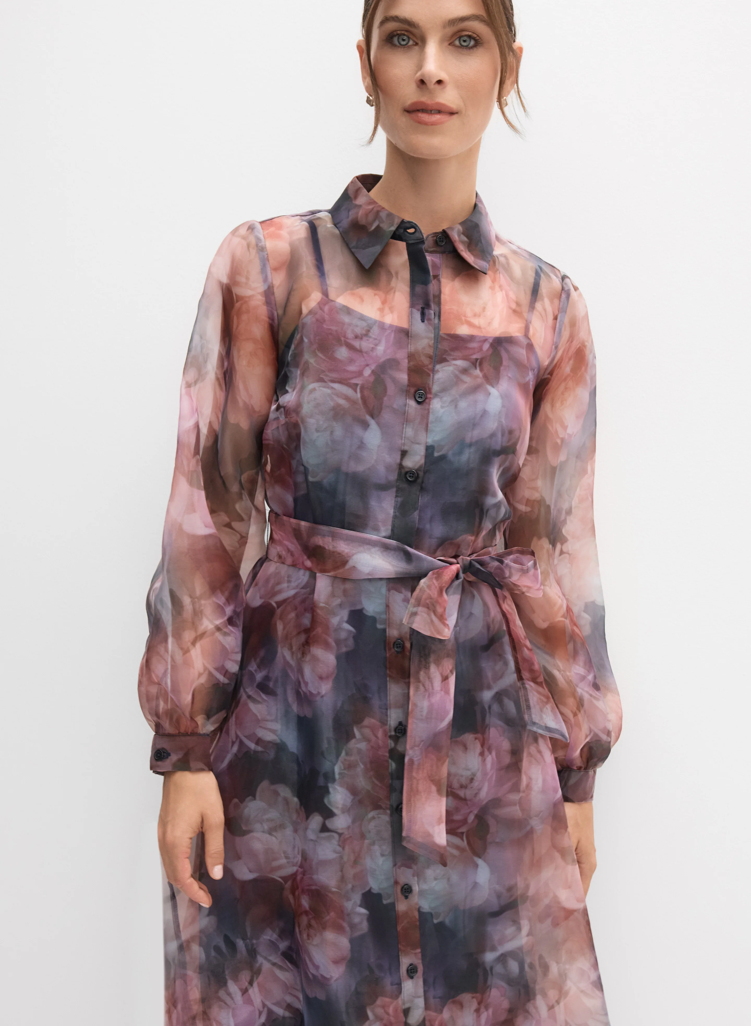 Printed Organza Dress - Image 7