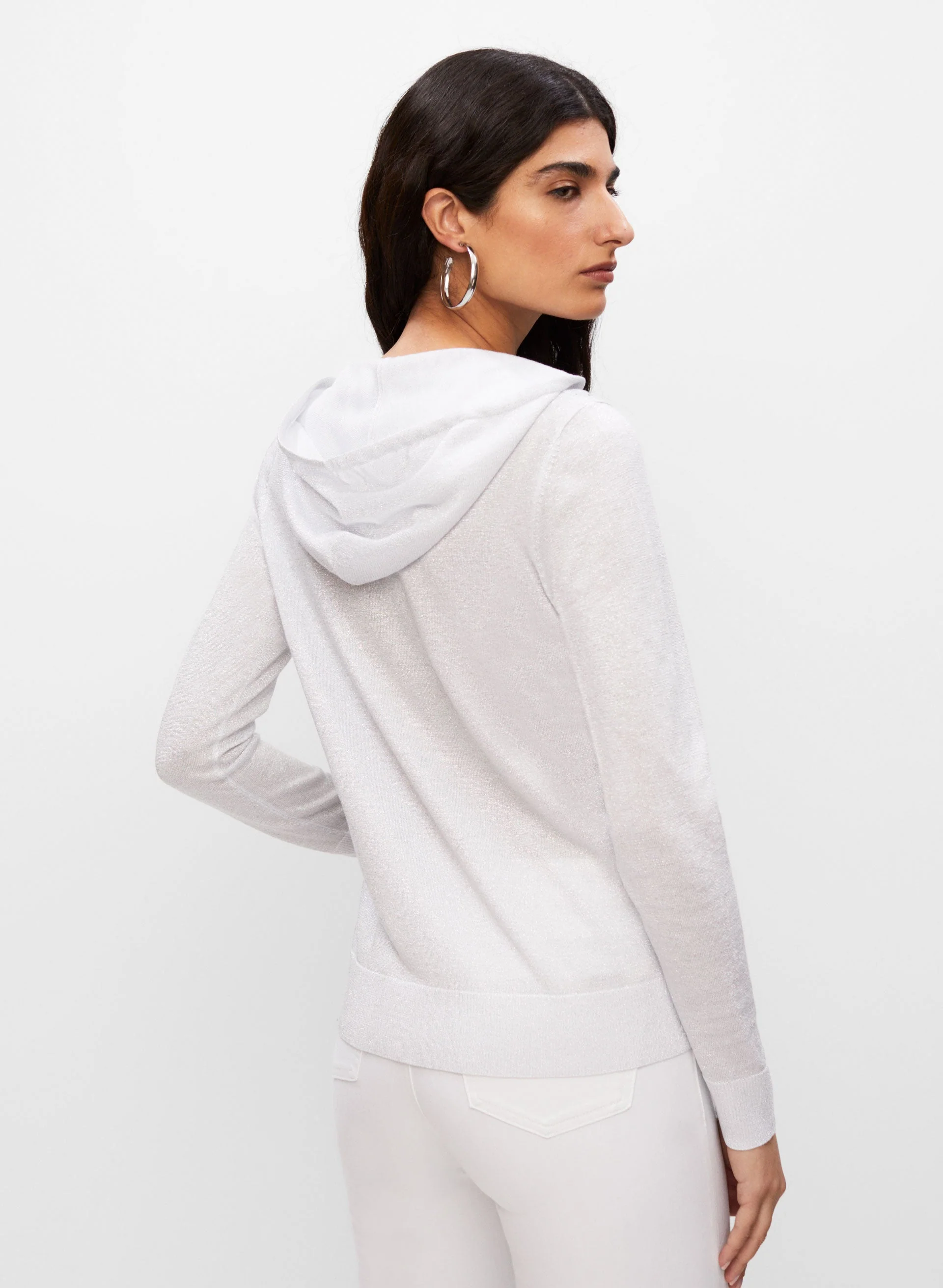 Rhinestone Detail Hooded Top - Image 4