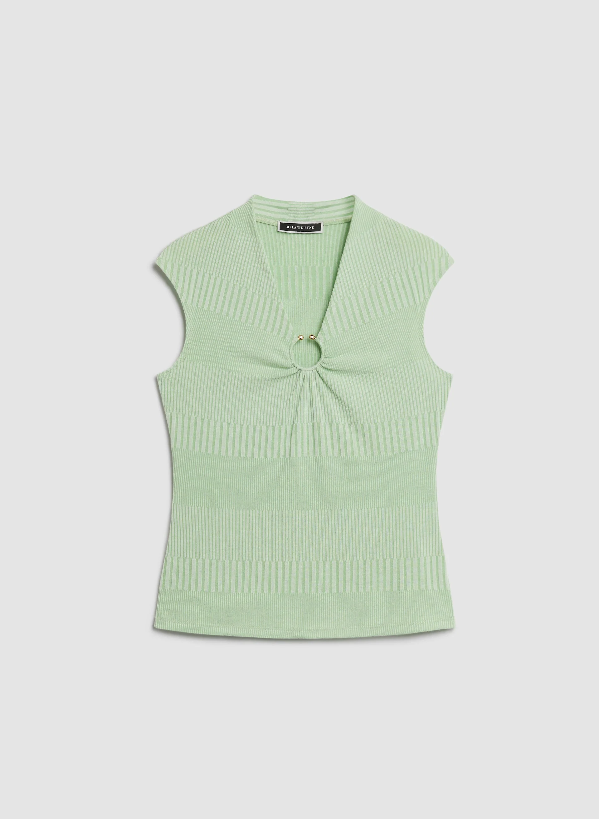 Ring Detail Cap Sleeve Top - Image 6
