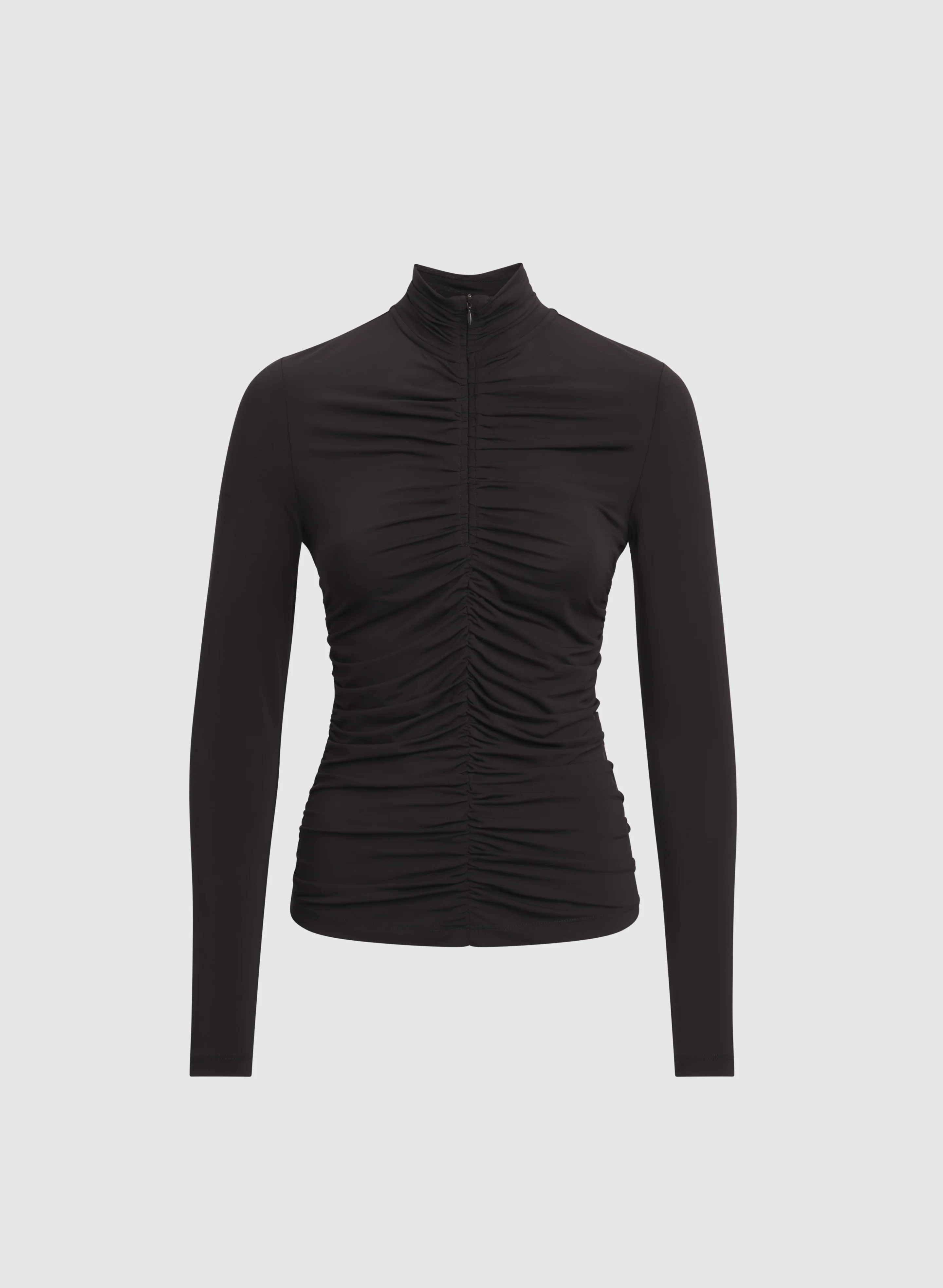 Ruched Funnel Neck Top - Image 6