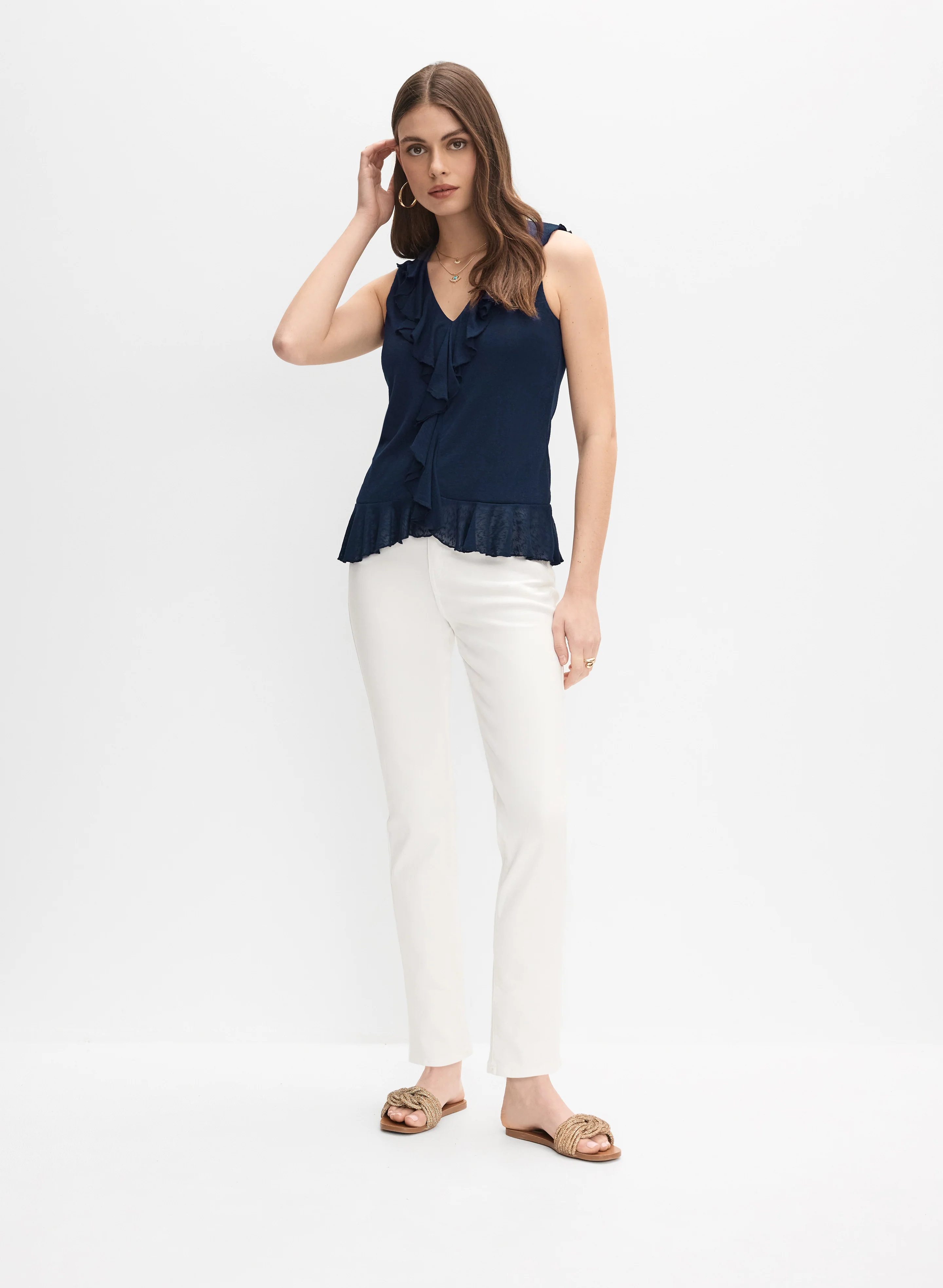 Ruffle Detail Top - Image 3