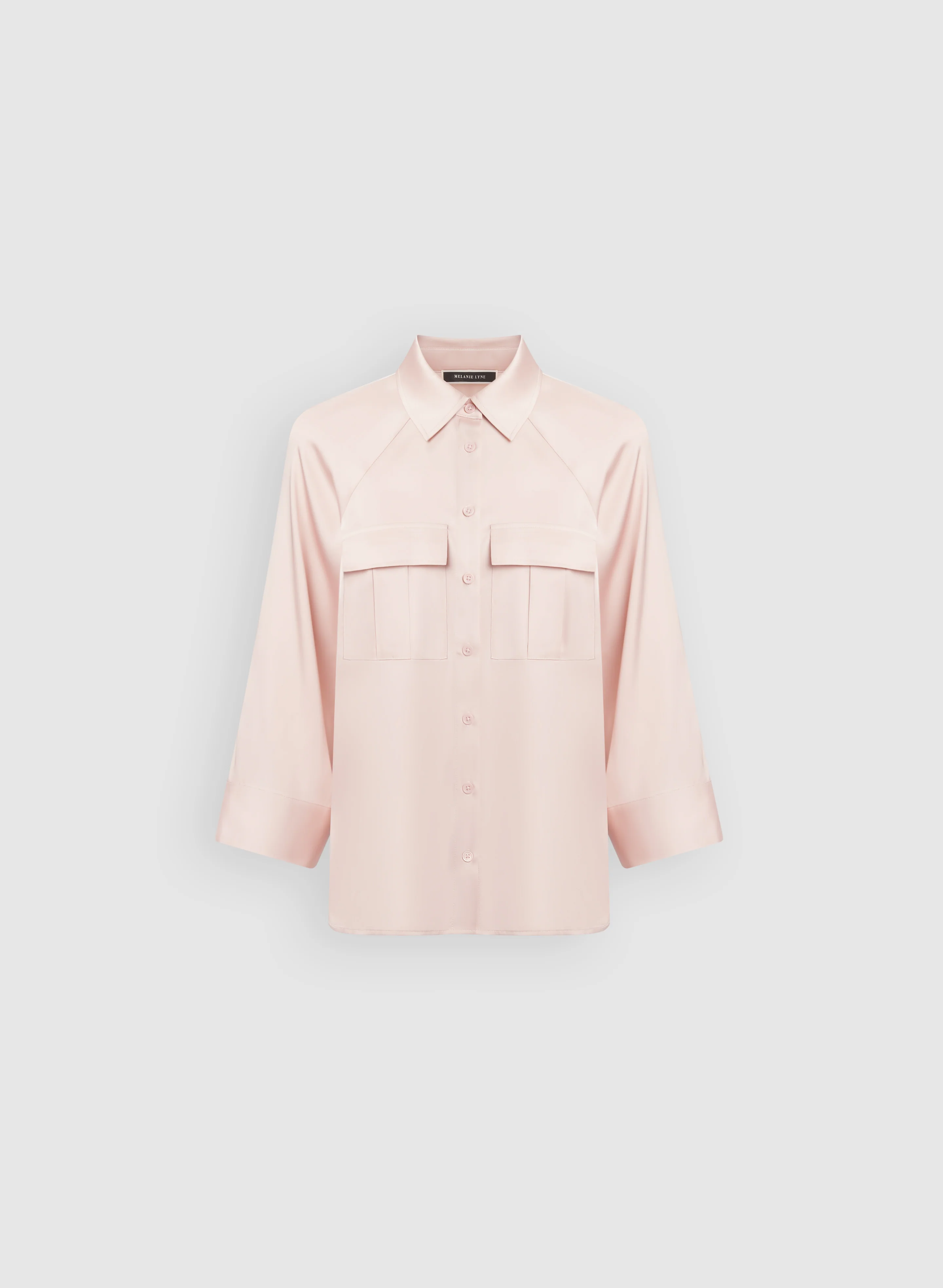 Satin Button-Down Blouse - Image 6