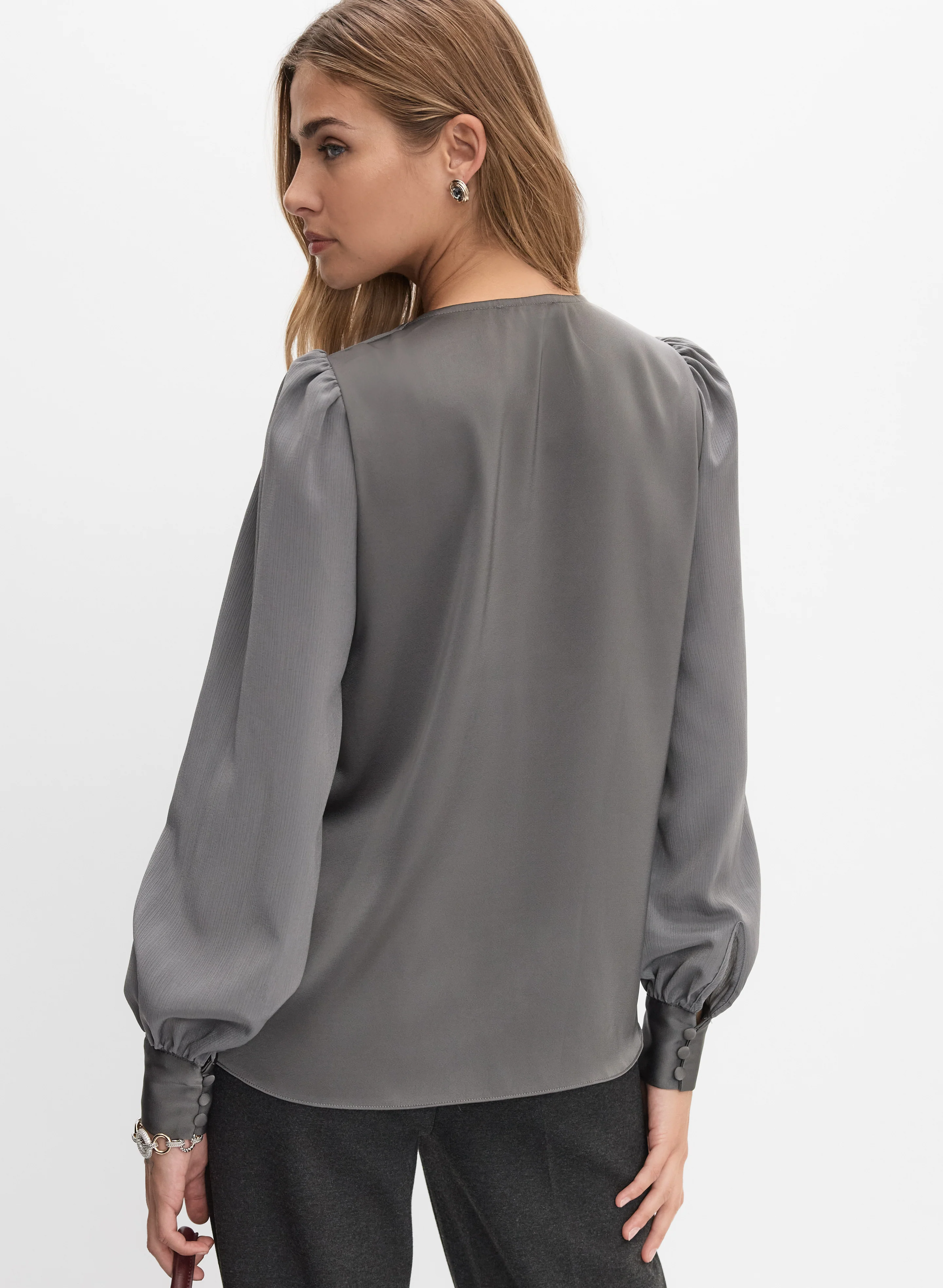 Satin Detail Blouse - Image 4