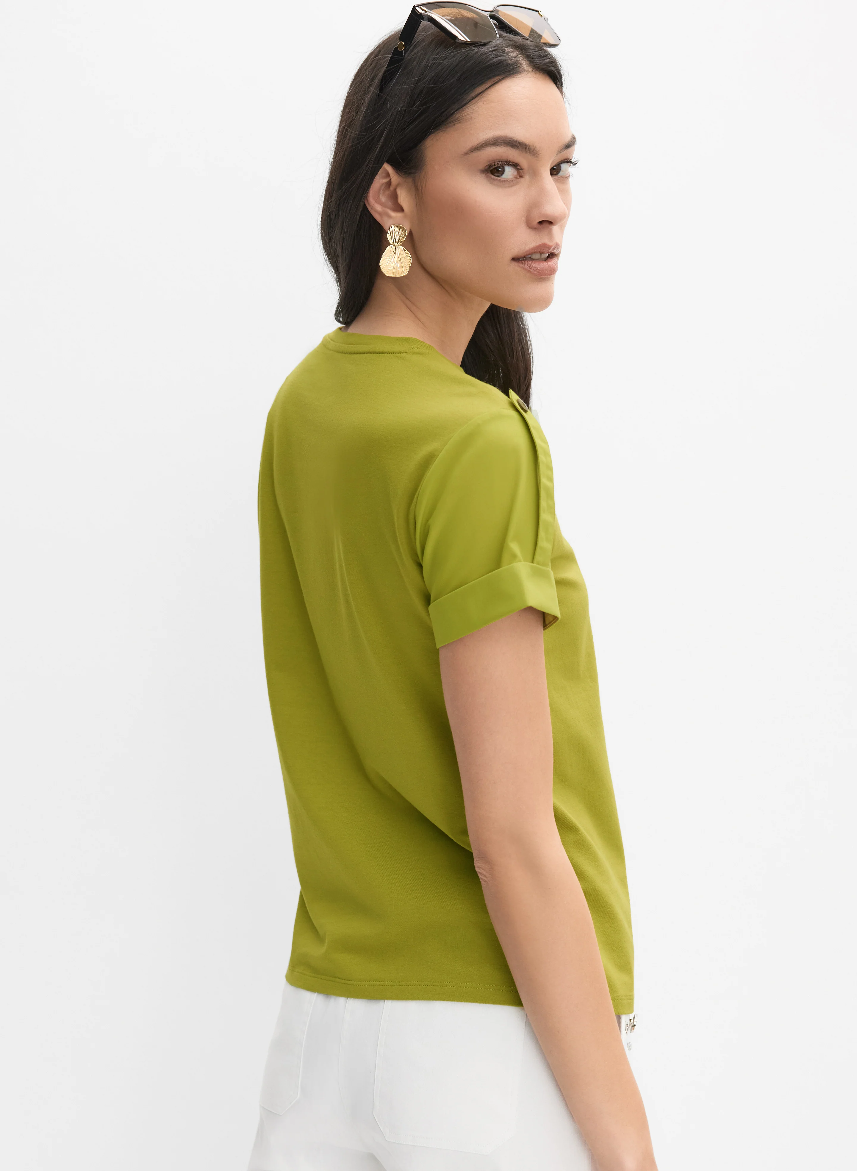 Satin Detail T-Shirt - Image 4