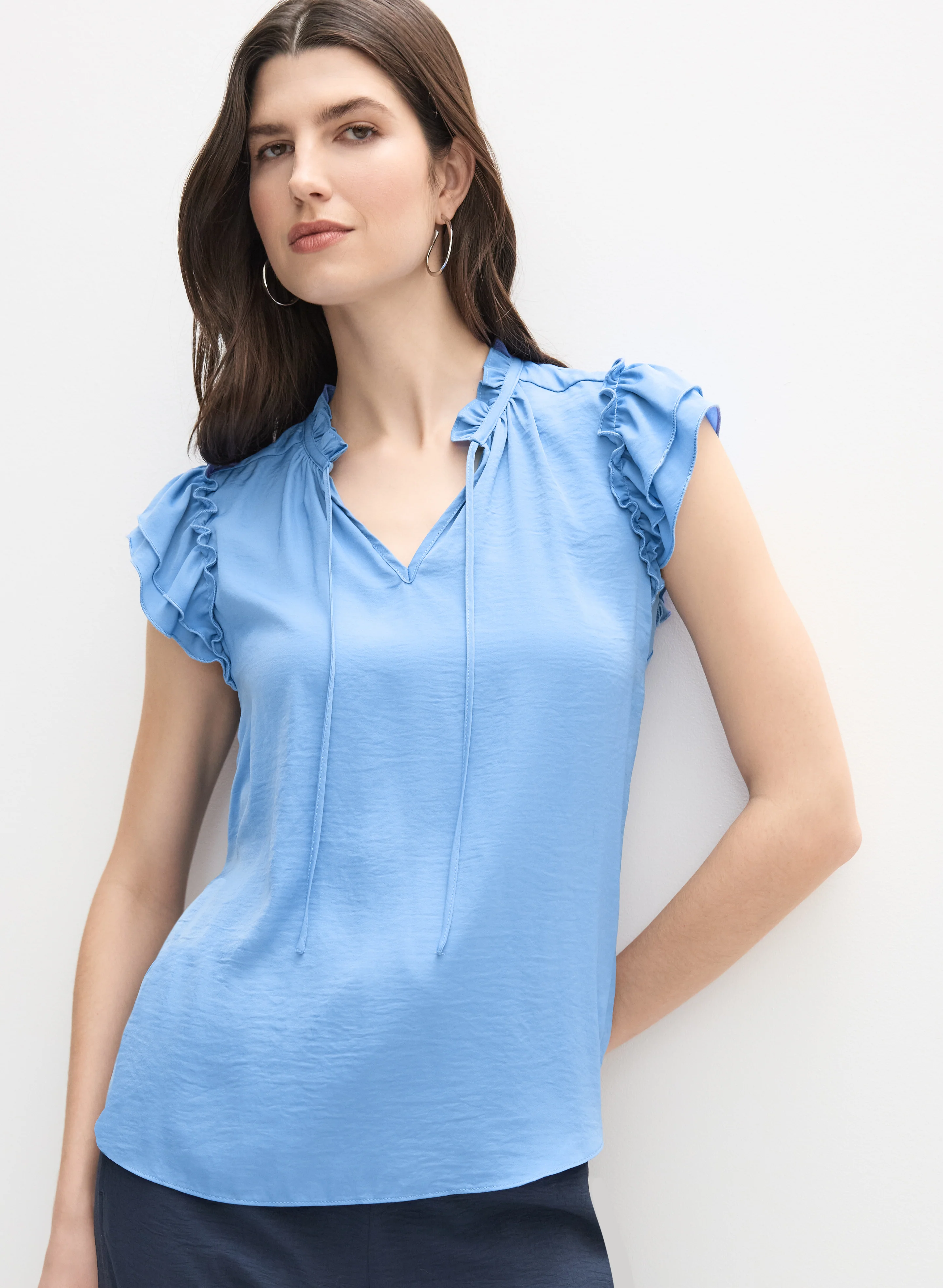 Satin Ruffle Blouse - Image 8