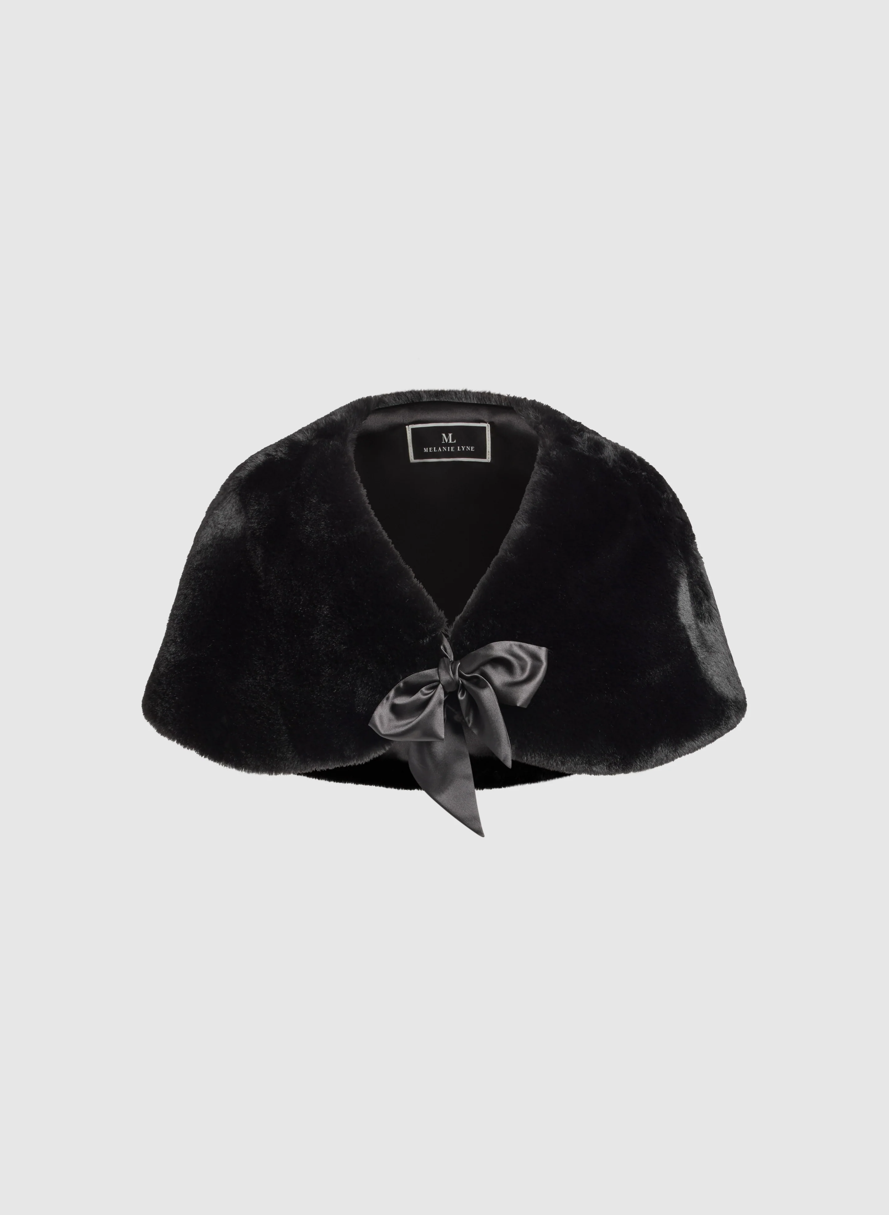 Satin Tie Faux Fur Stole - Image 6