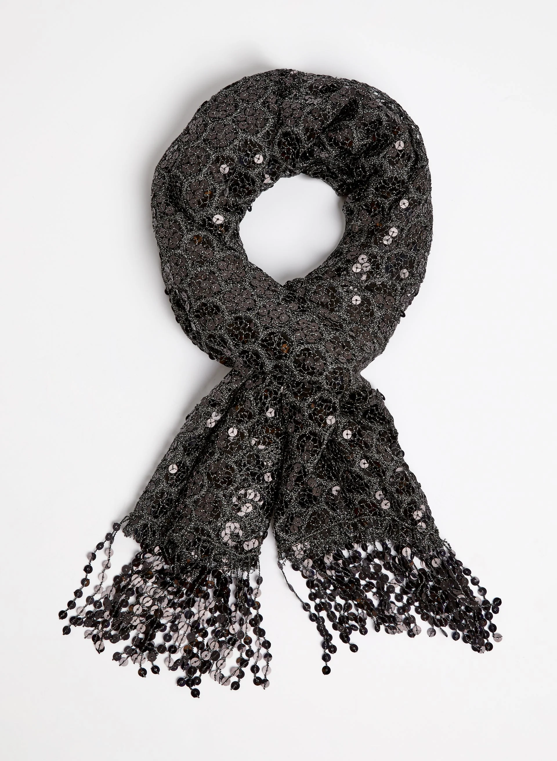 Scalloped Sequin Shawl - Image 4