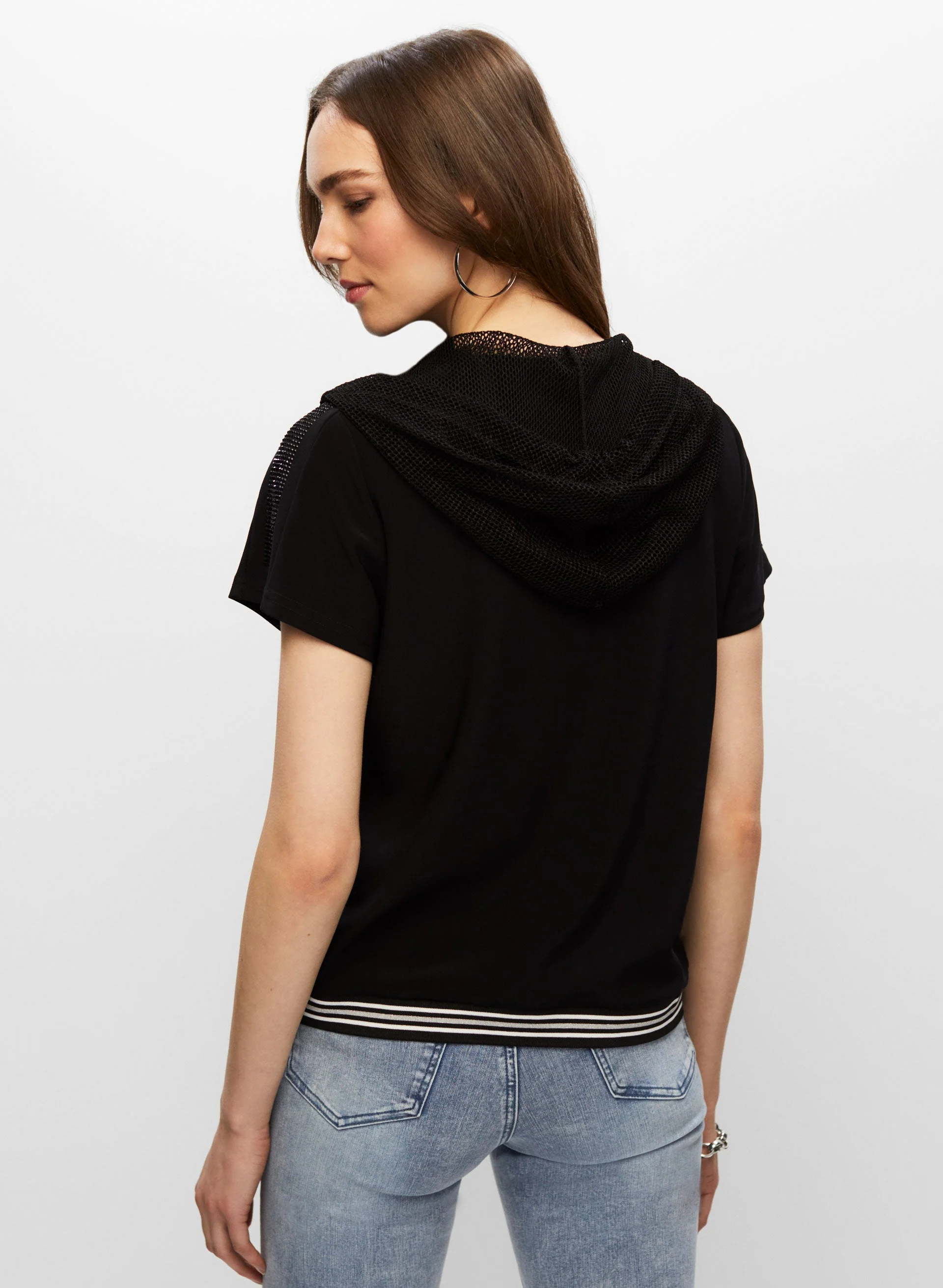 Sequin Detail Hooded Sweater - Image 2