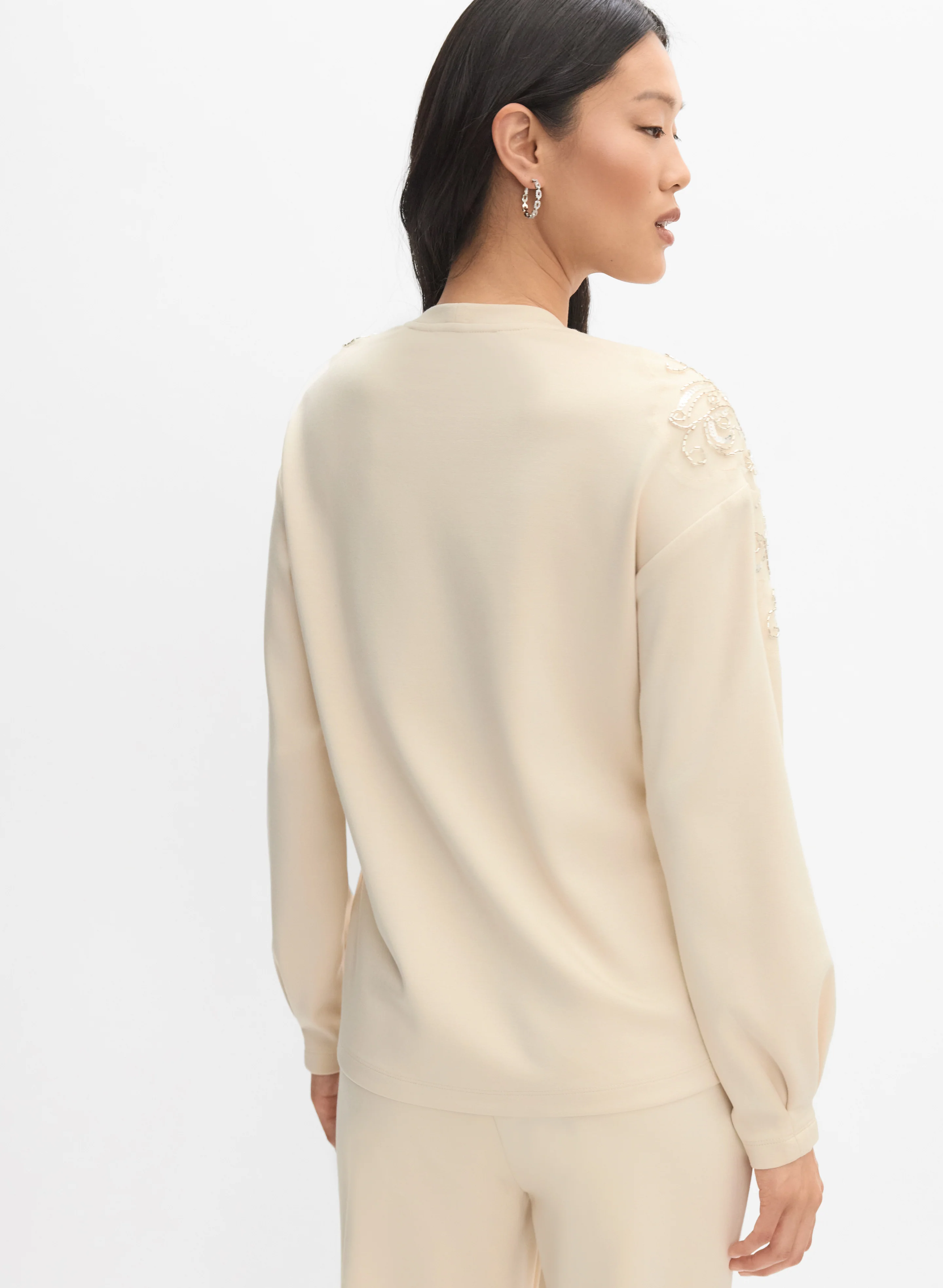 Sequin Embellished Sweatshirt - Image 4