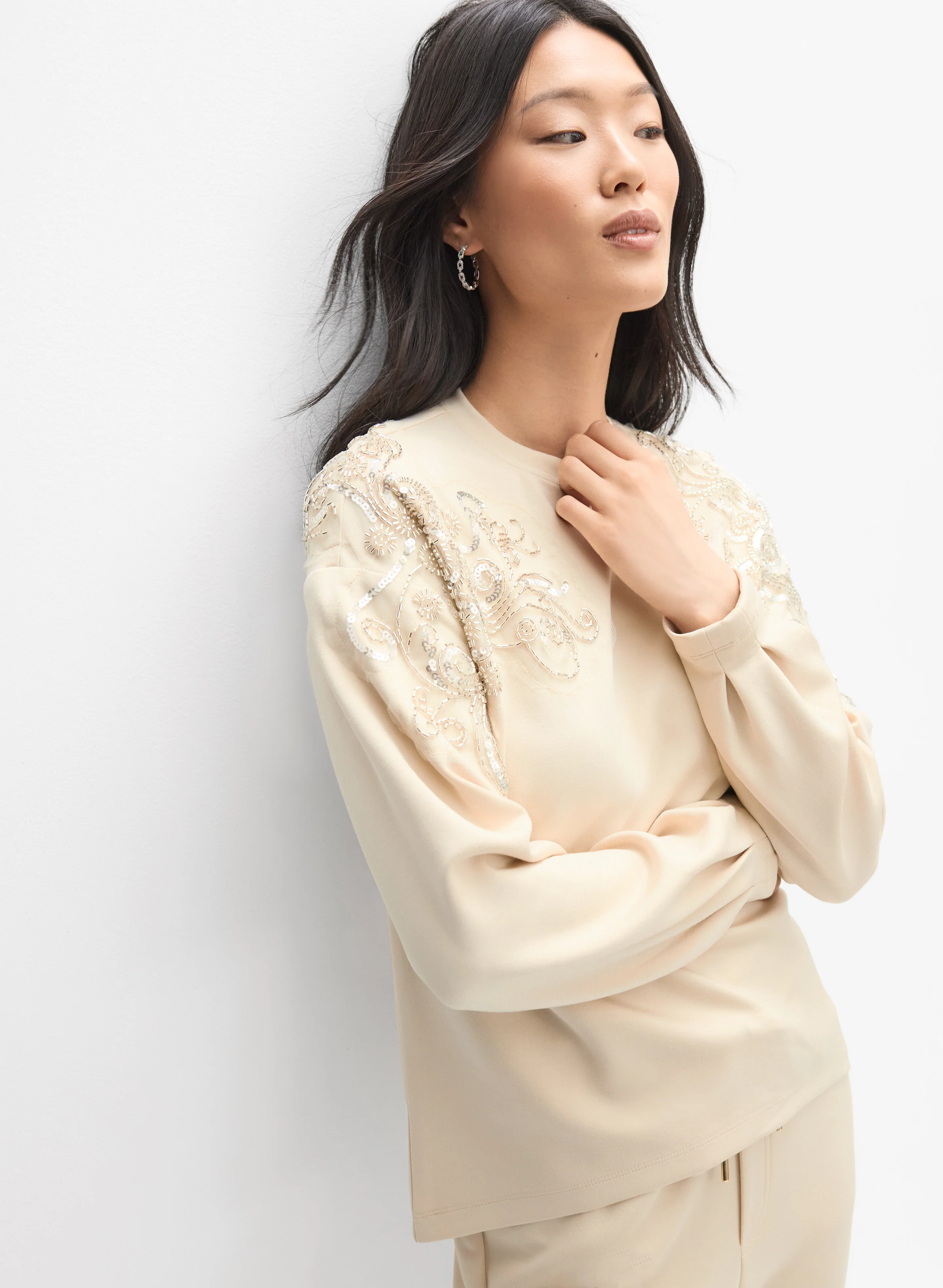 Sequin Embellished Sweatshirt - Image 5