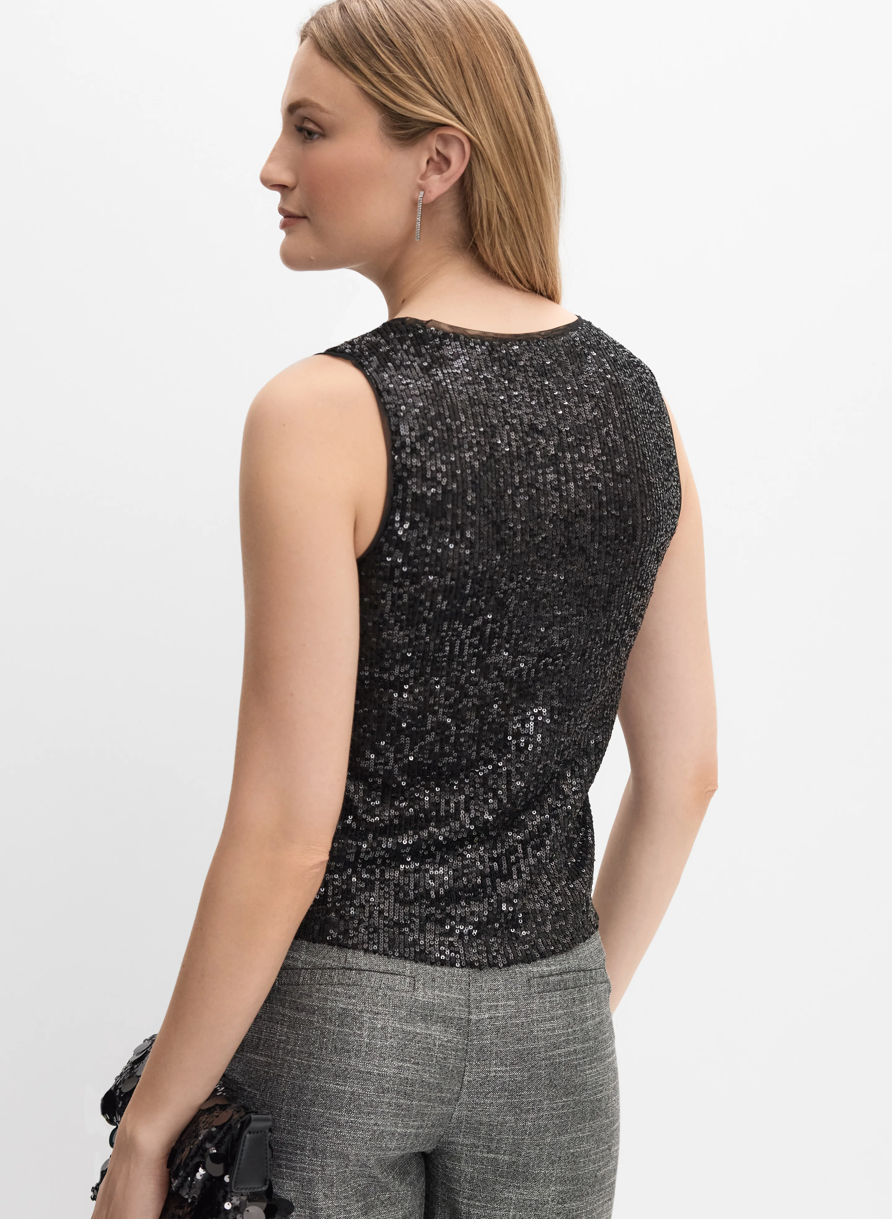 Sequin Sleeveless Top - Image 4