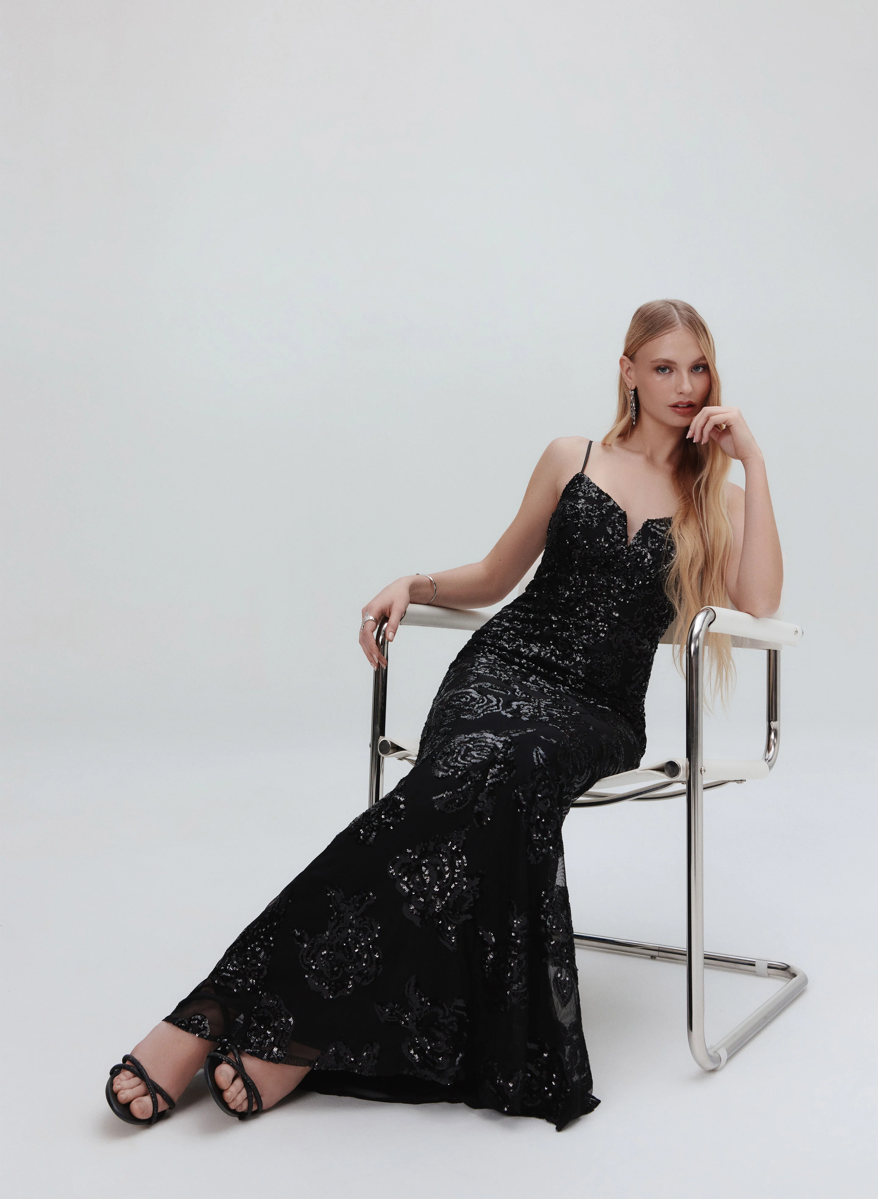Sequined Floral Dress - Image 2