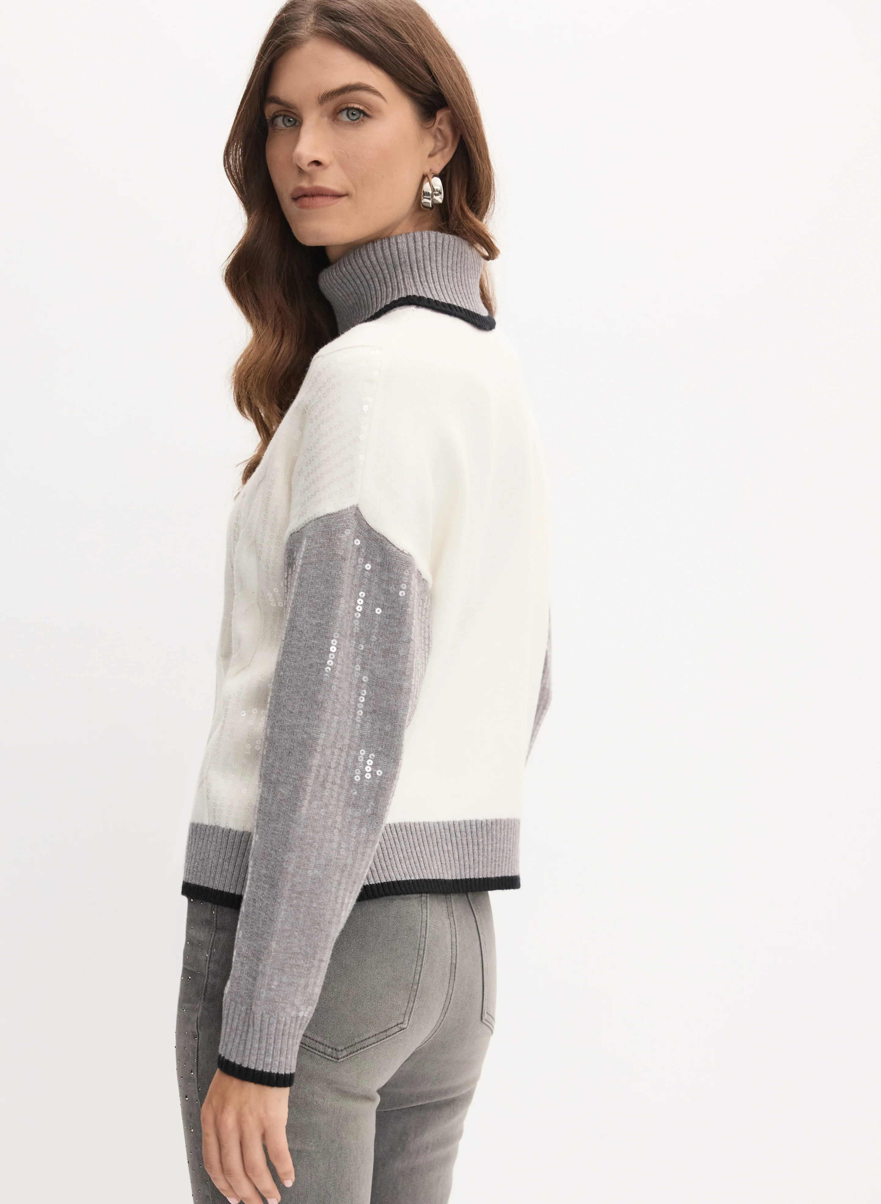 Sequined Turtleneck Sweater - Image 4