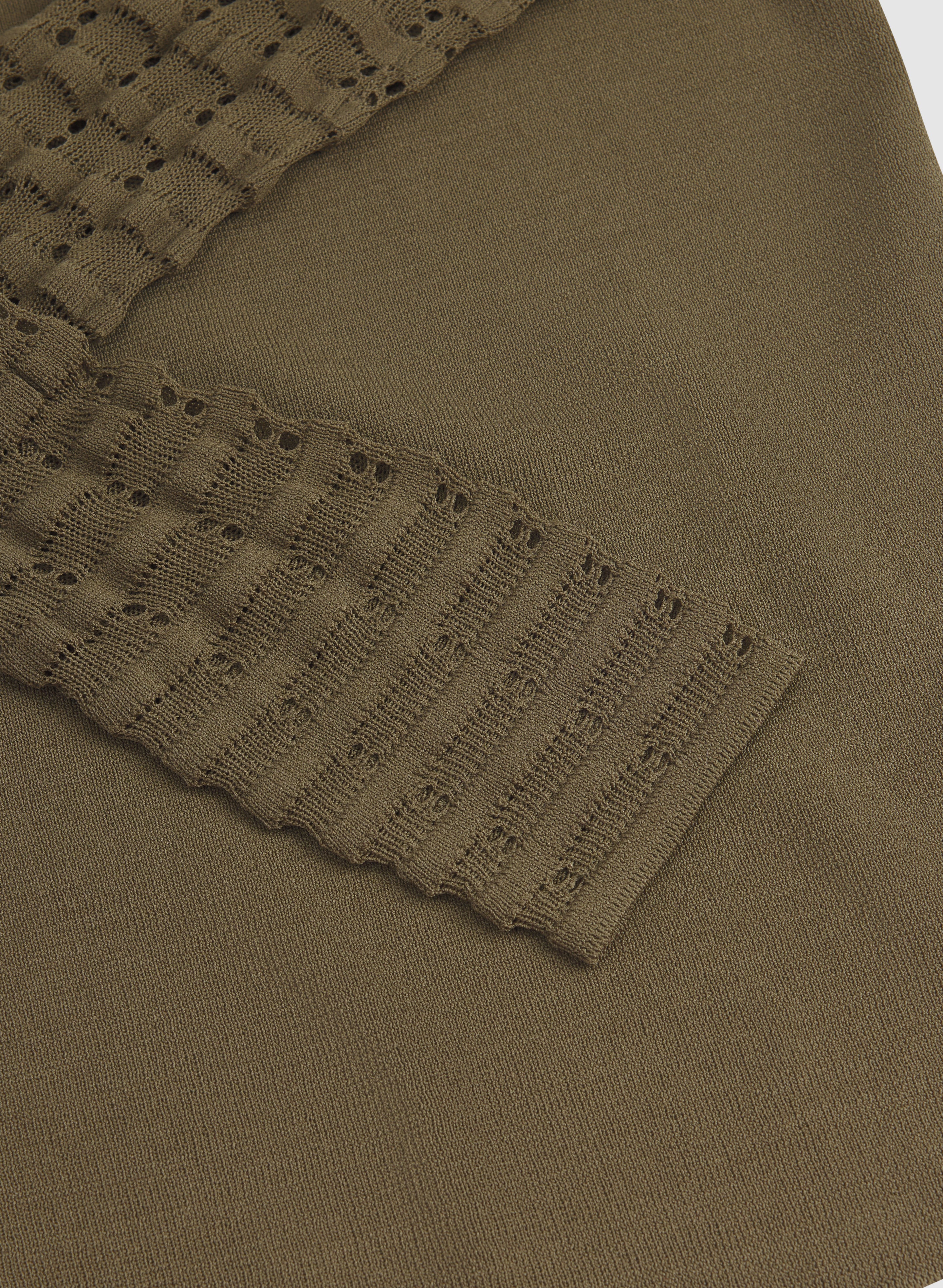 Sheer Striped Detail Sweater - Image 7