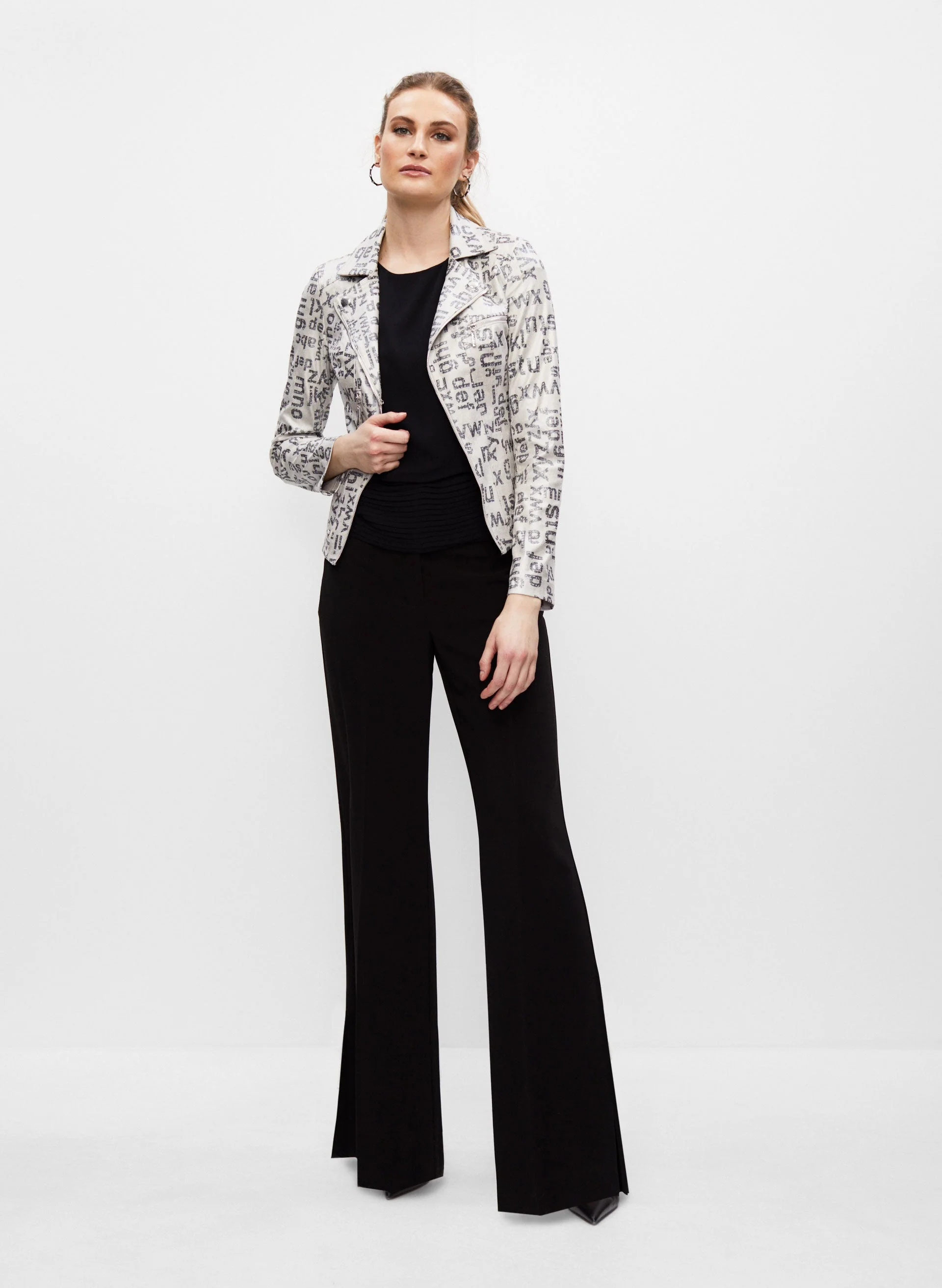 Short Letter Print Jacket - Image 4