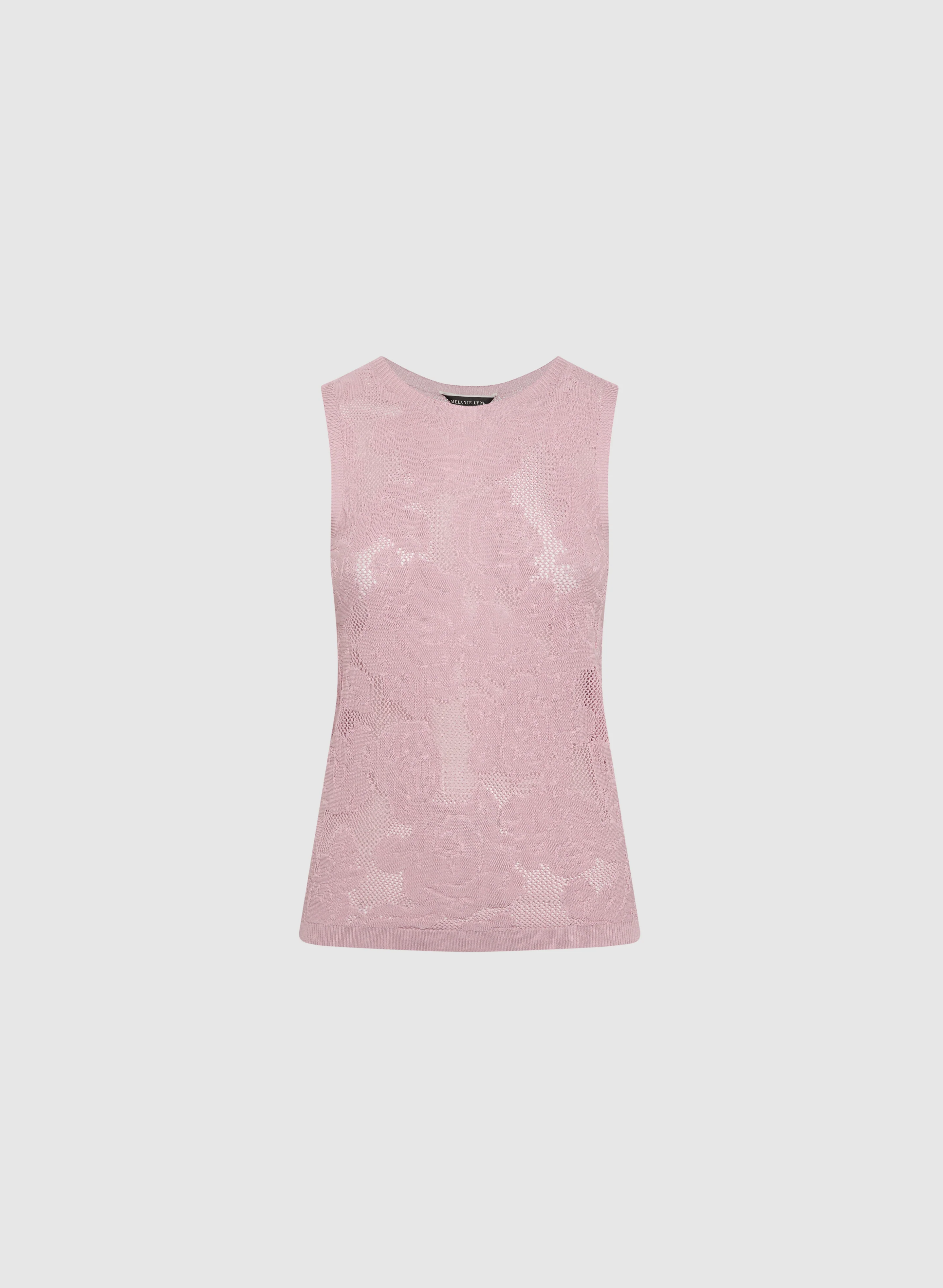 Sleeveless Open-Knit Rose Sweater - Image 6