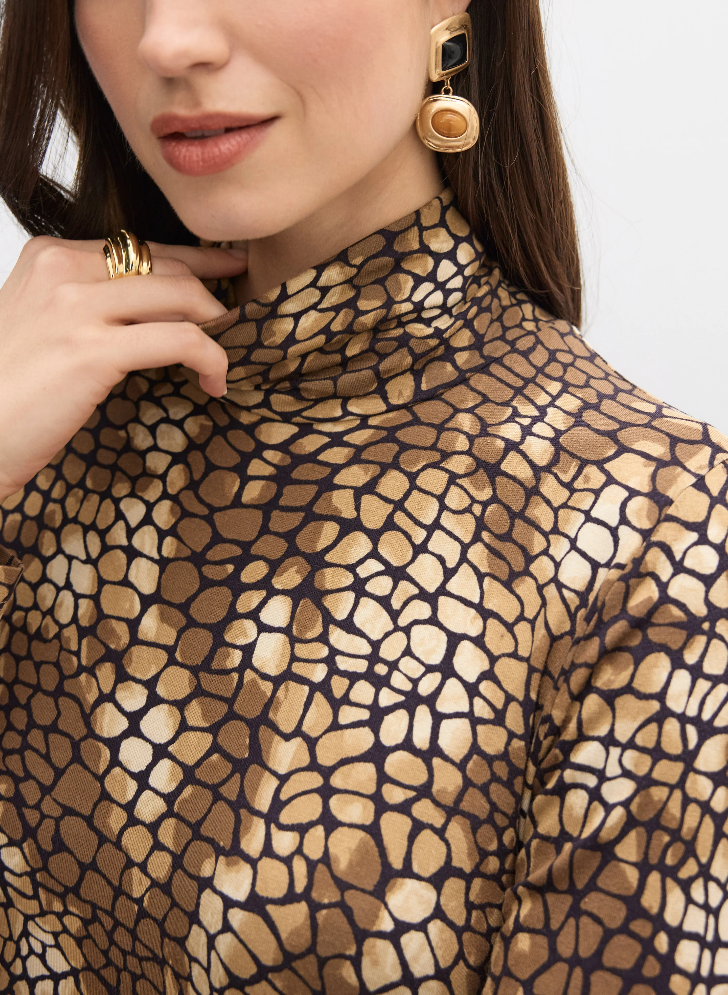 Snakeskin Print Top - Image 2