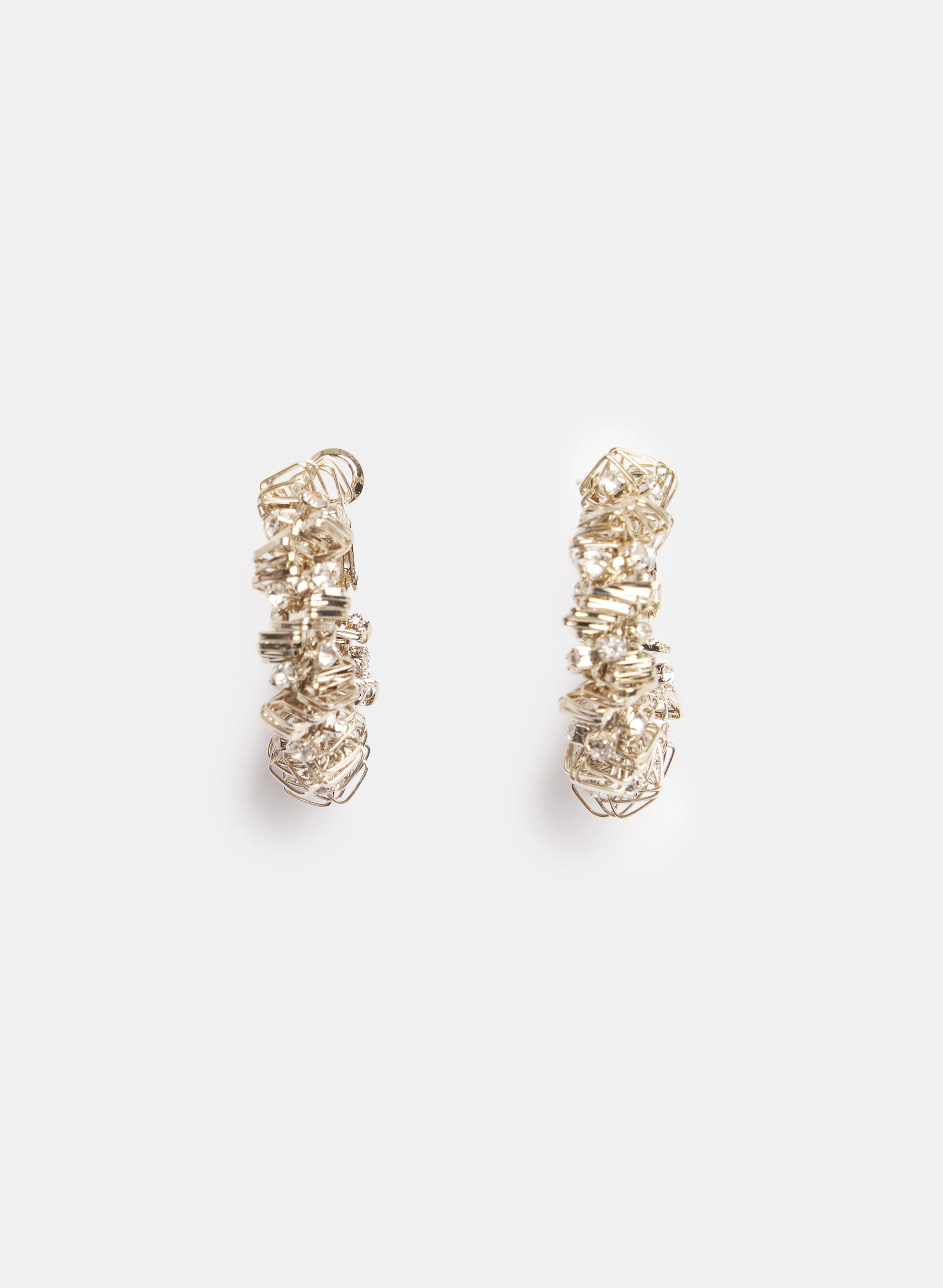 Stacked Cubic Zirconia Hoop Earrings