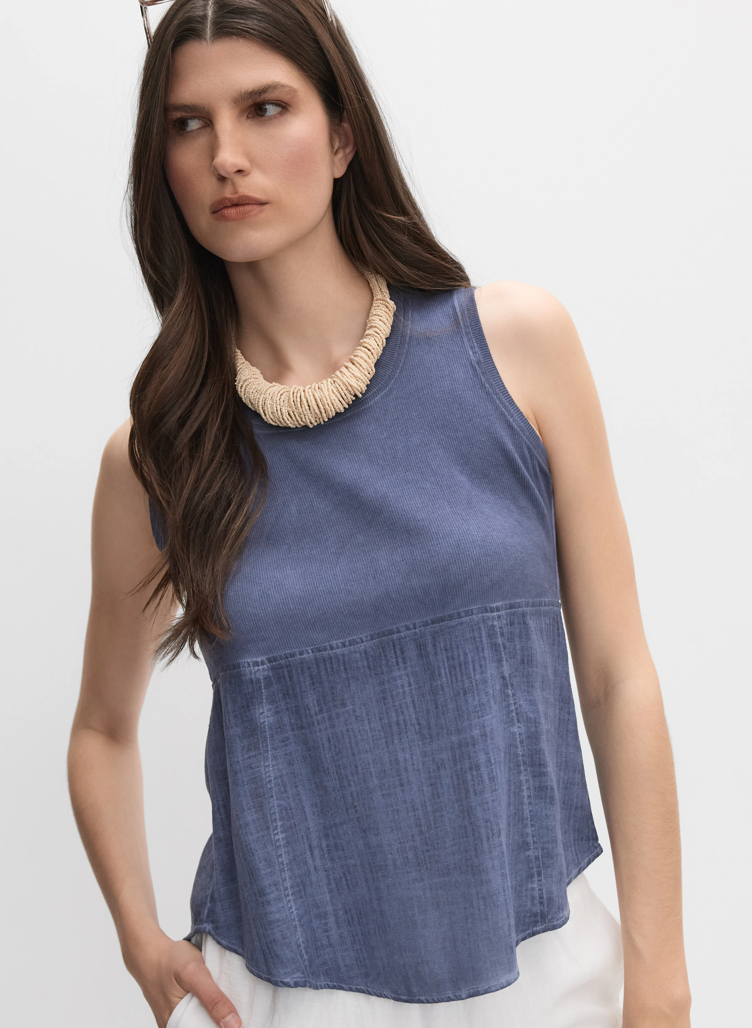Stretch Cotton Tank Top