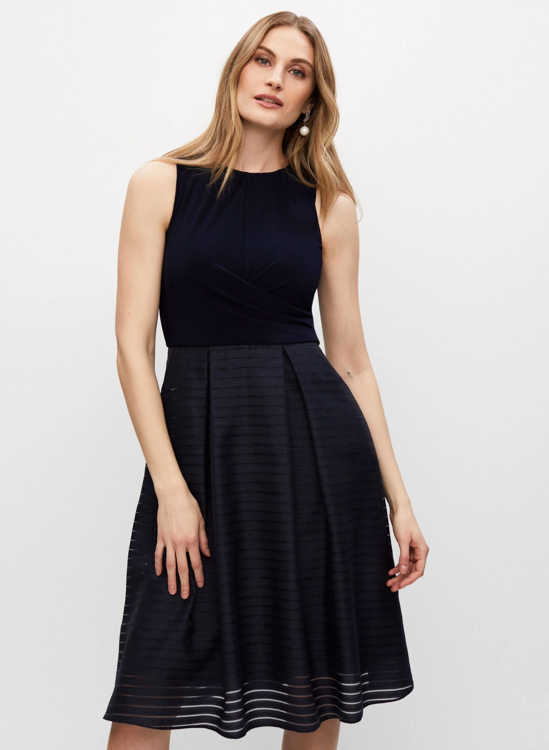 Stripe Print Dress - Image 5