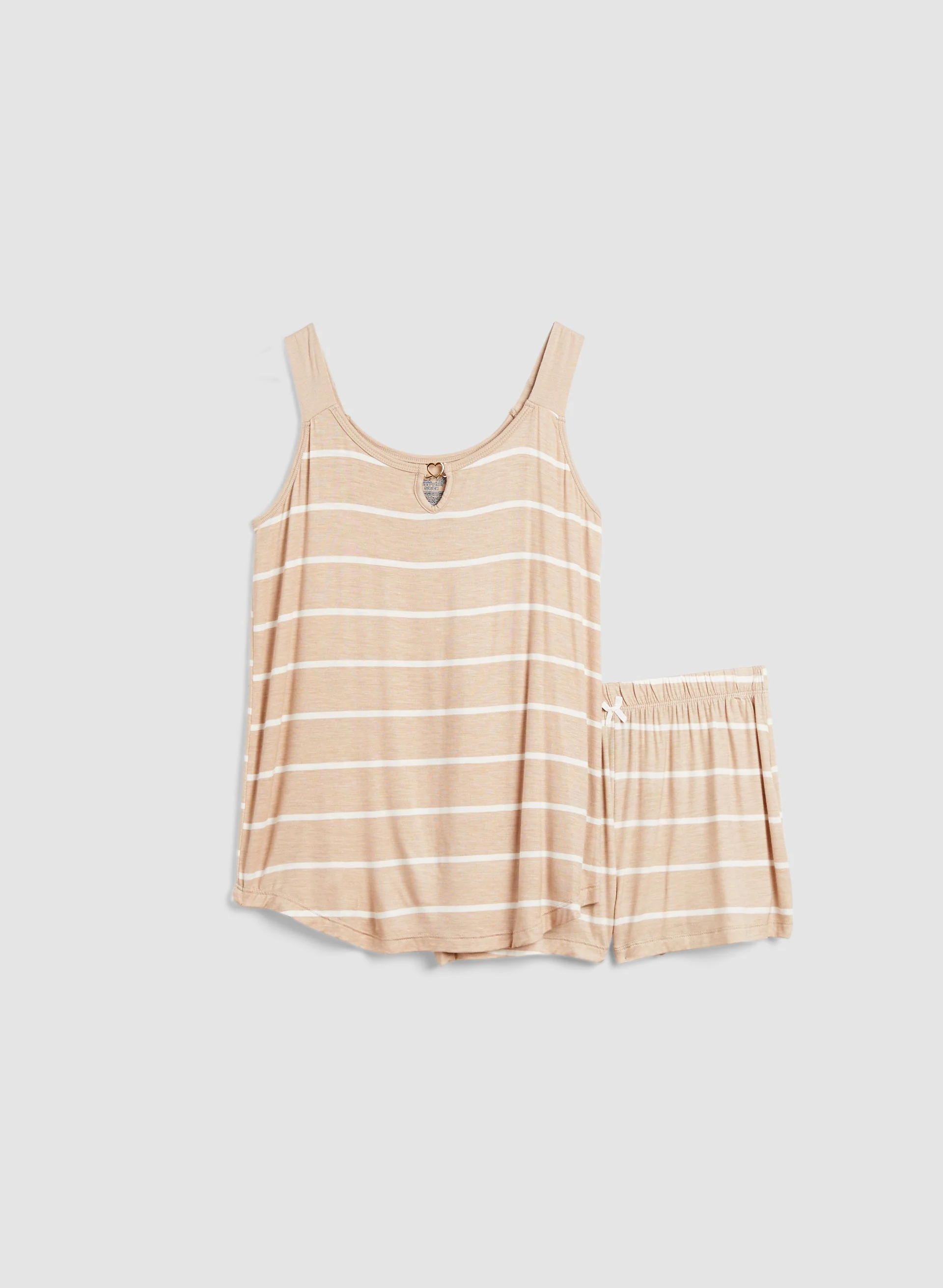Striped Heart Detail Pyjama Set - Image 5