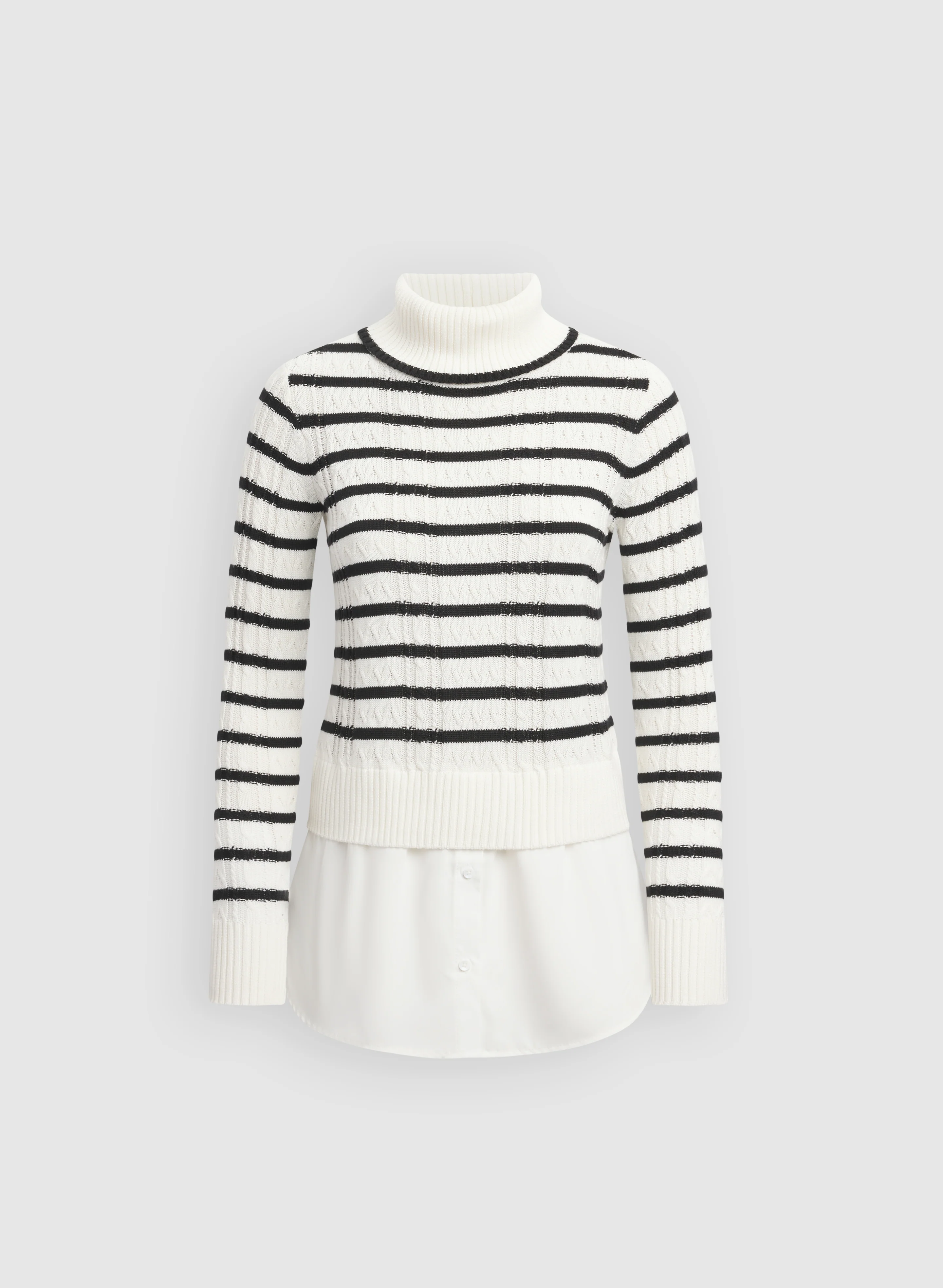 Striped Illusion Layered Sweater - Image 6