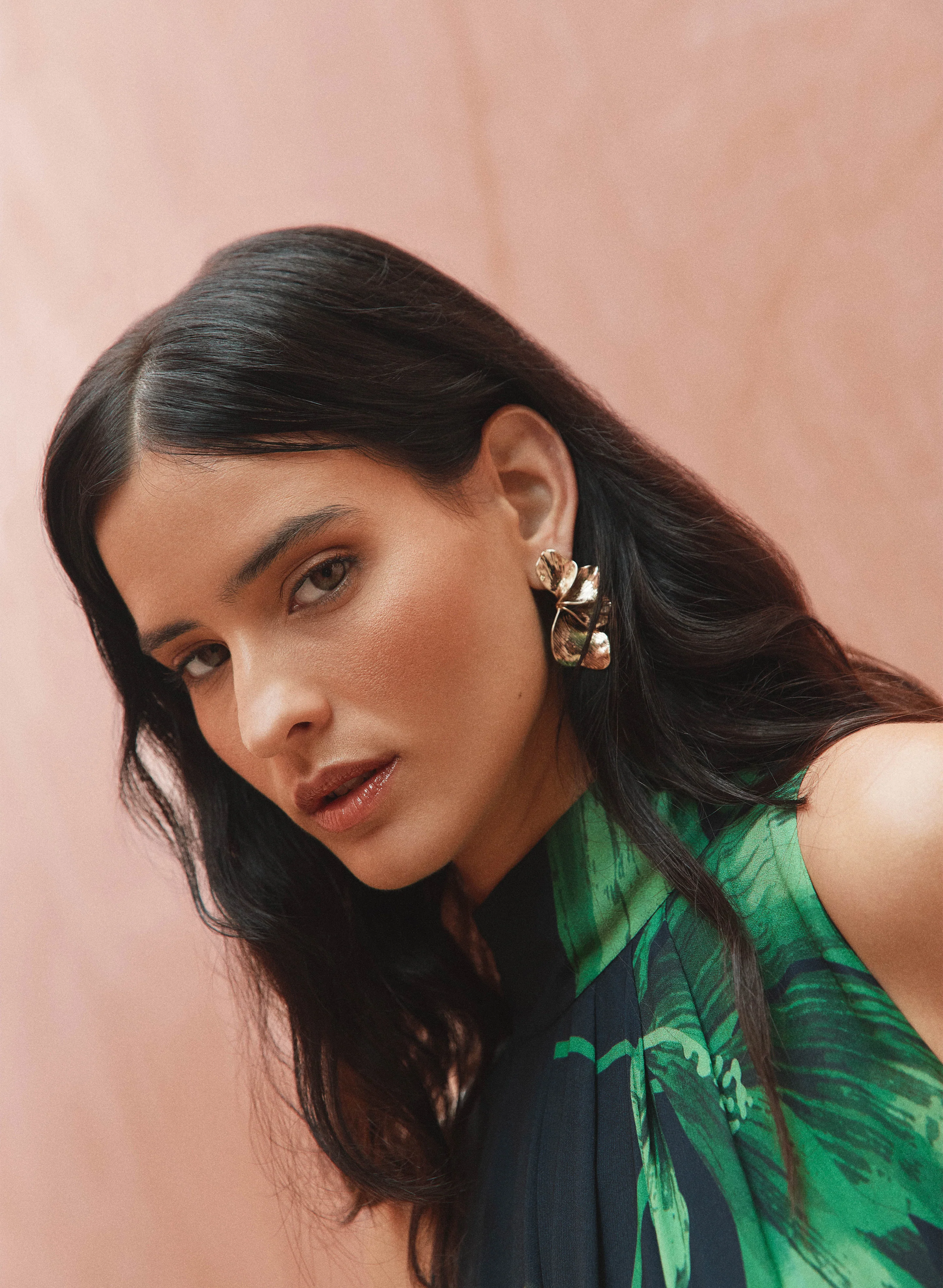 Textured Petal Earrings - Image 3