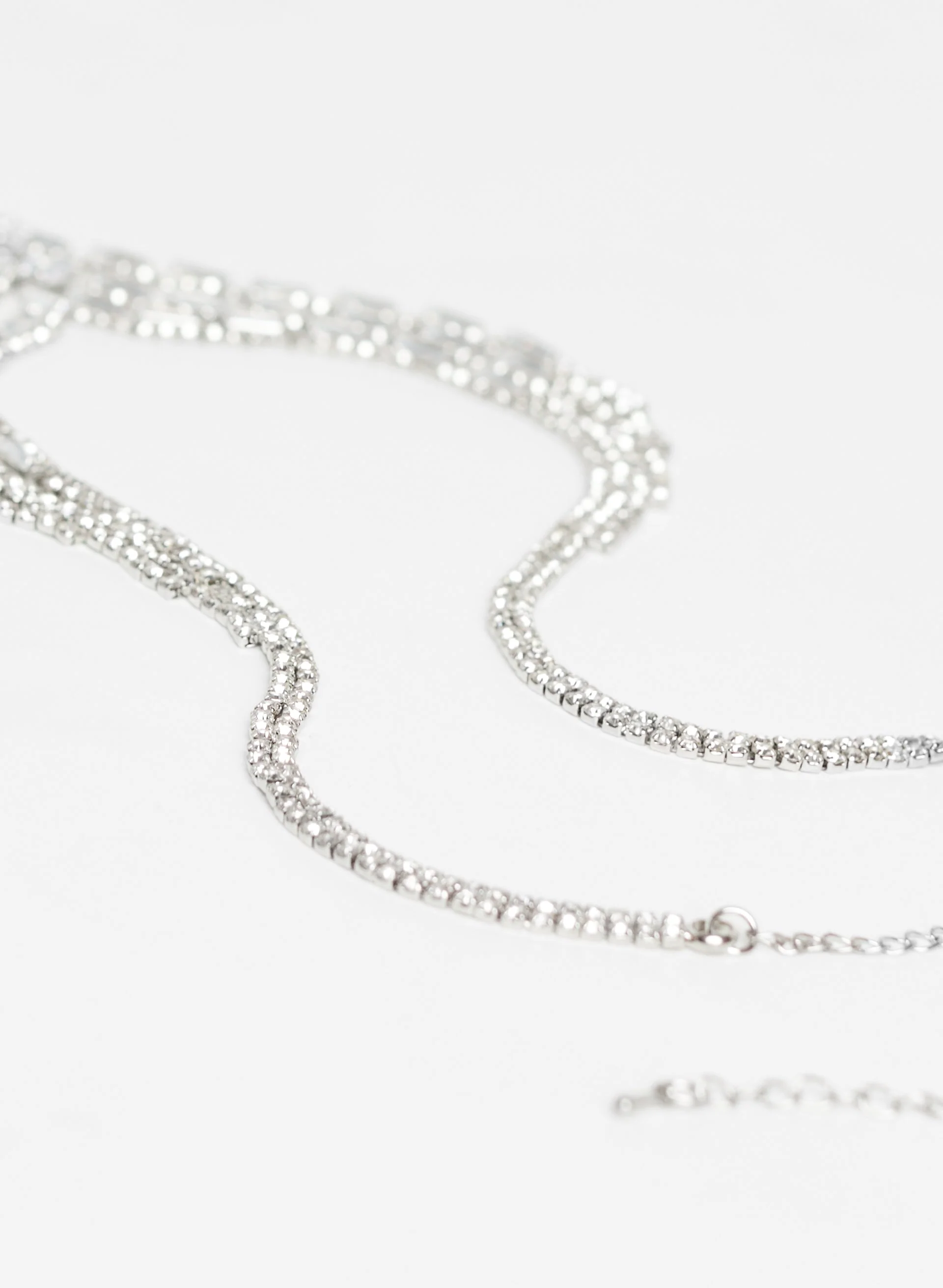 Triple Row Crystal Necklace - Image 3
