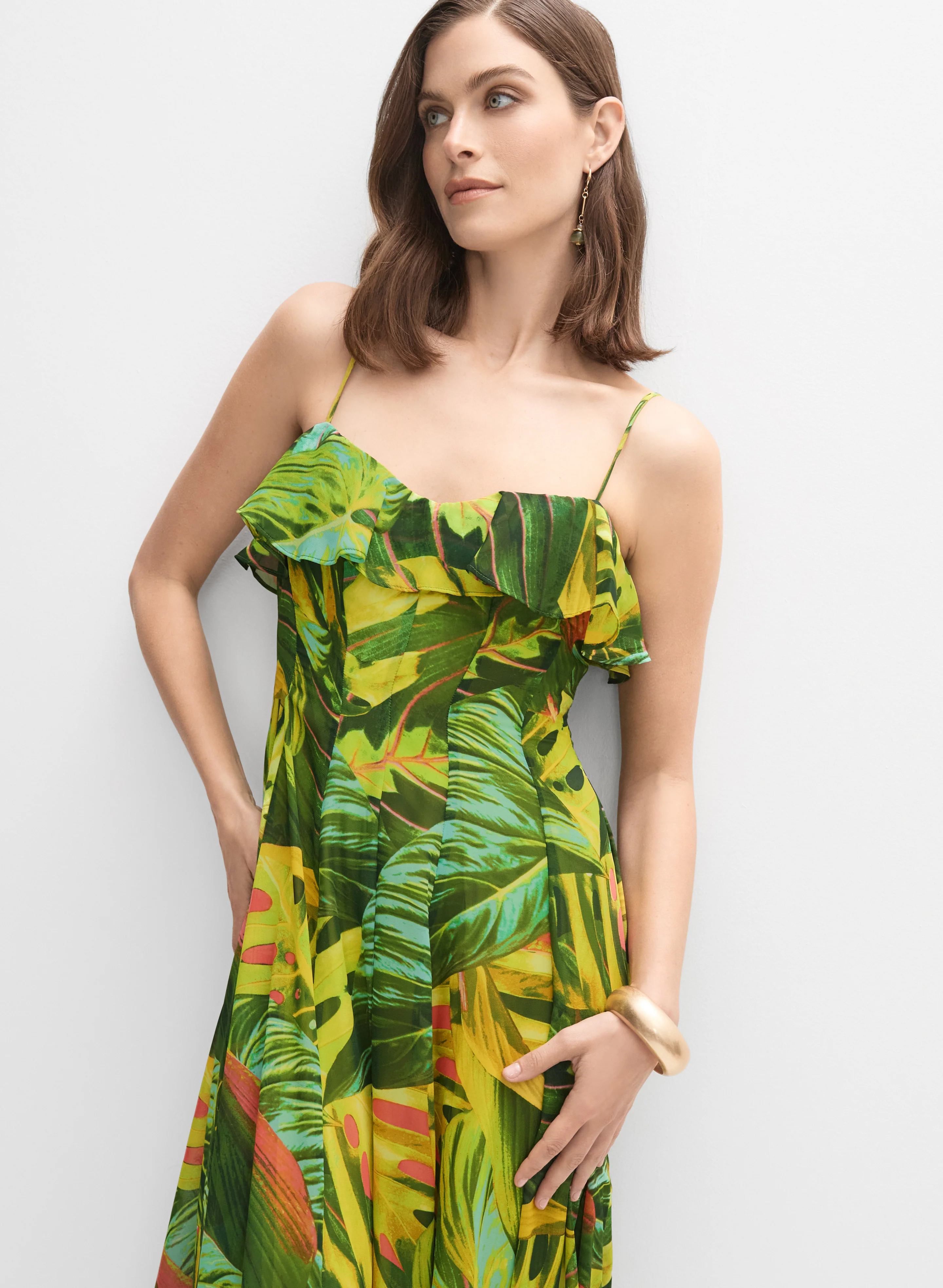 Tropical Chiffon Dress - Image 7