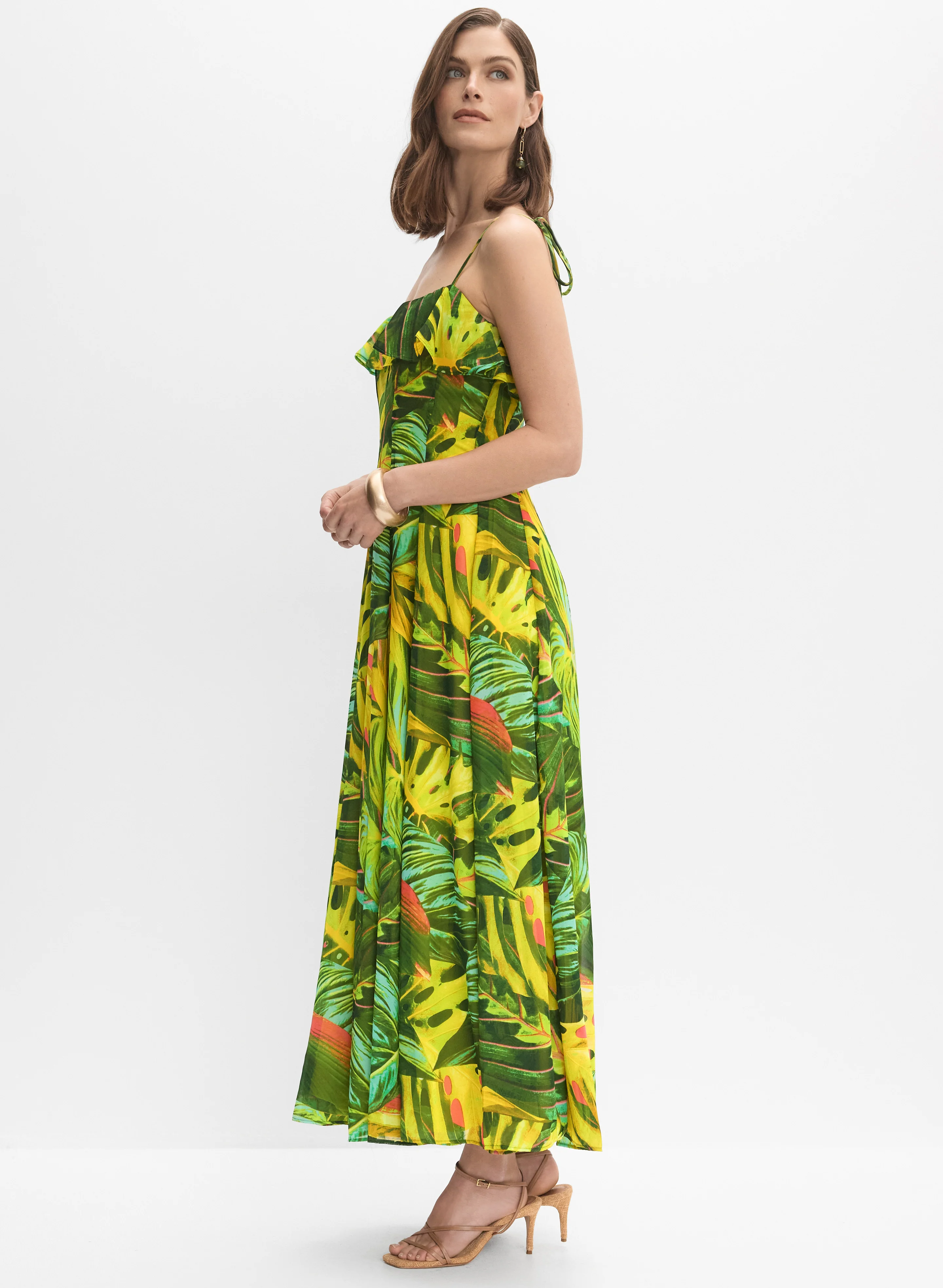 Tropical Chiffon Dress - Image 8