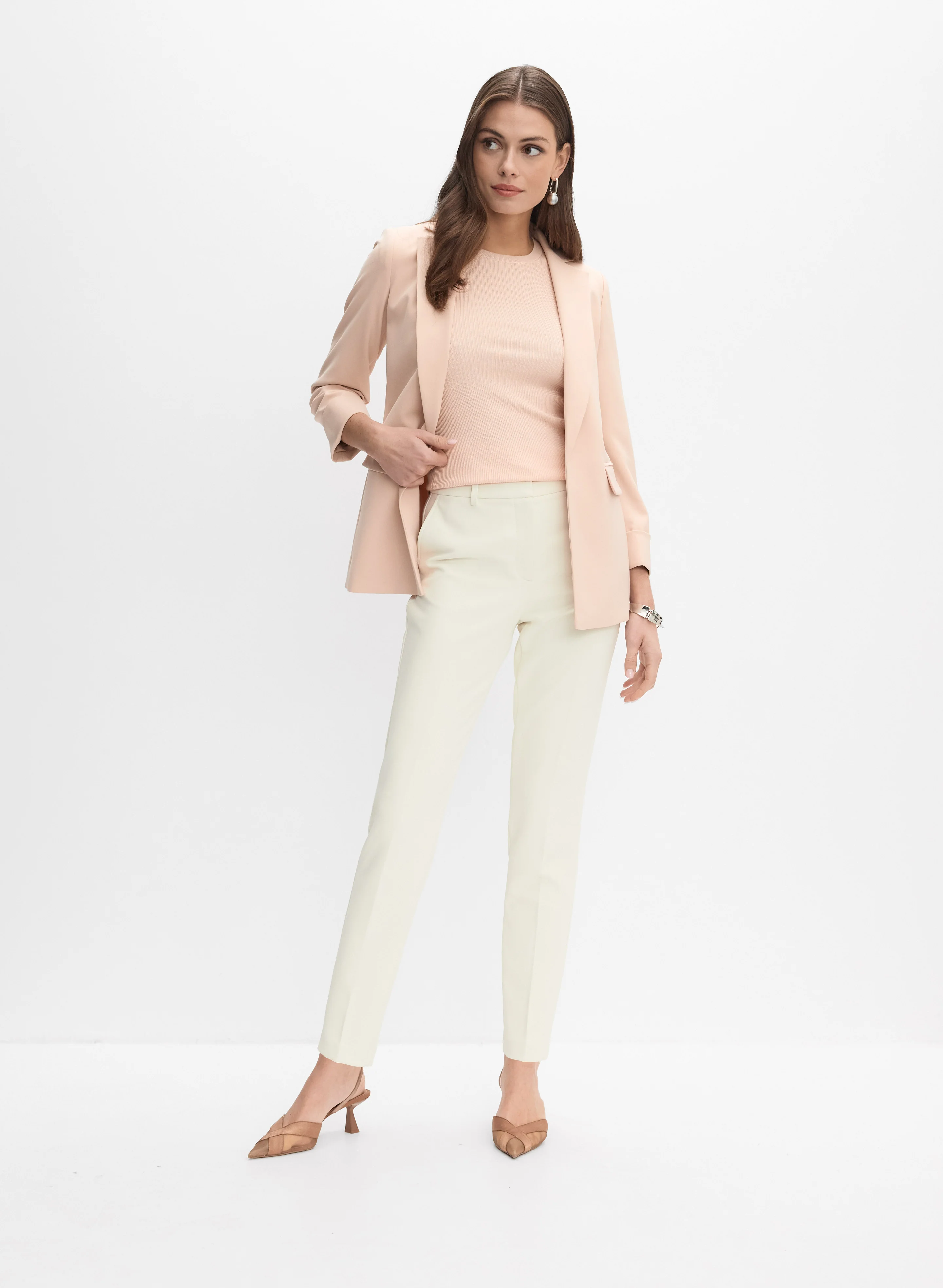 Twill Open Front Blazer - Image 3