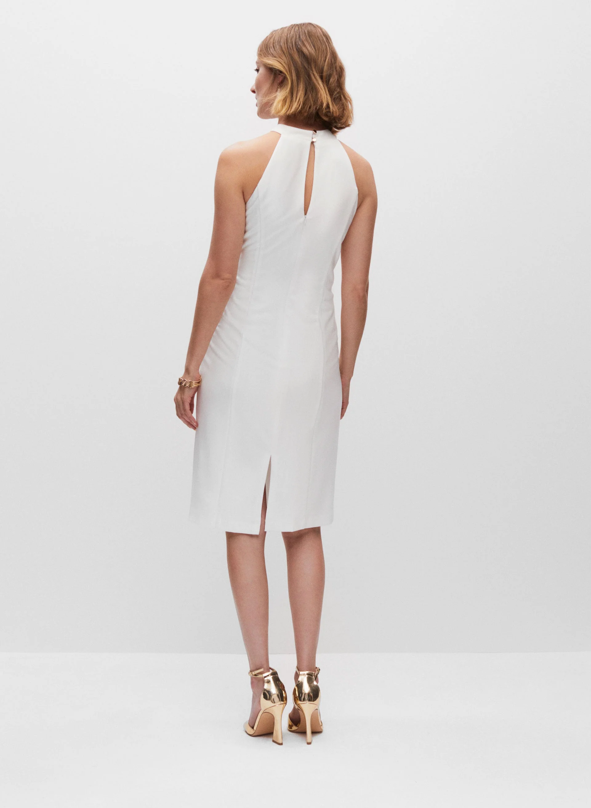 Twist Neck Cocktail Dress - Image 2