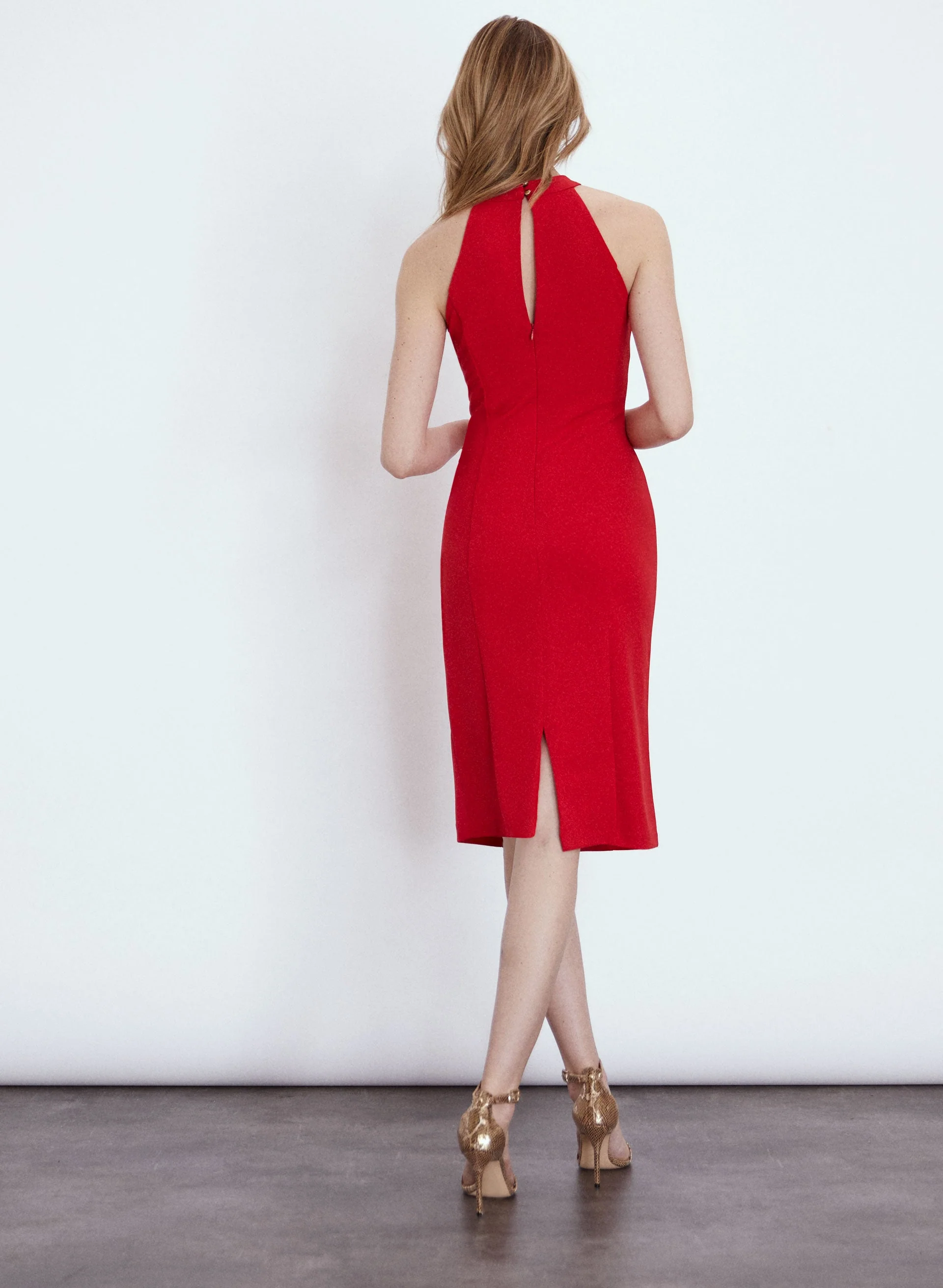 Twist Neck Cocktail Dress - Image 3