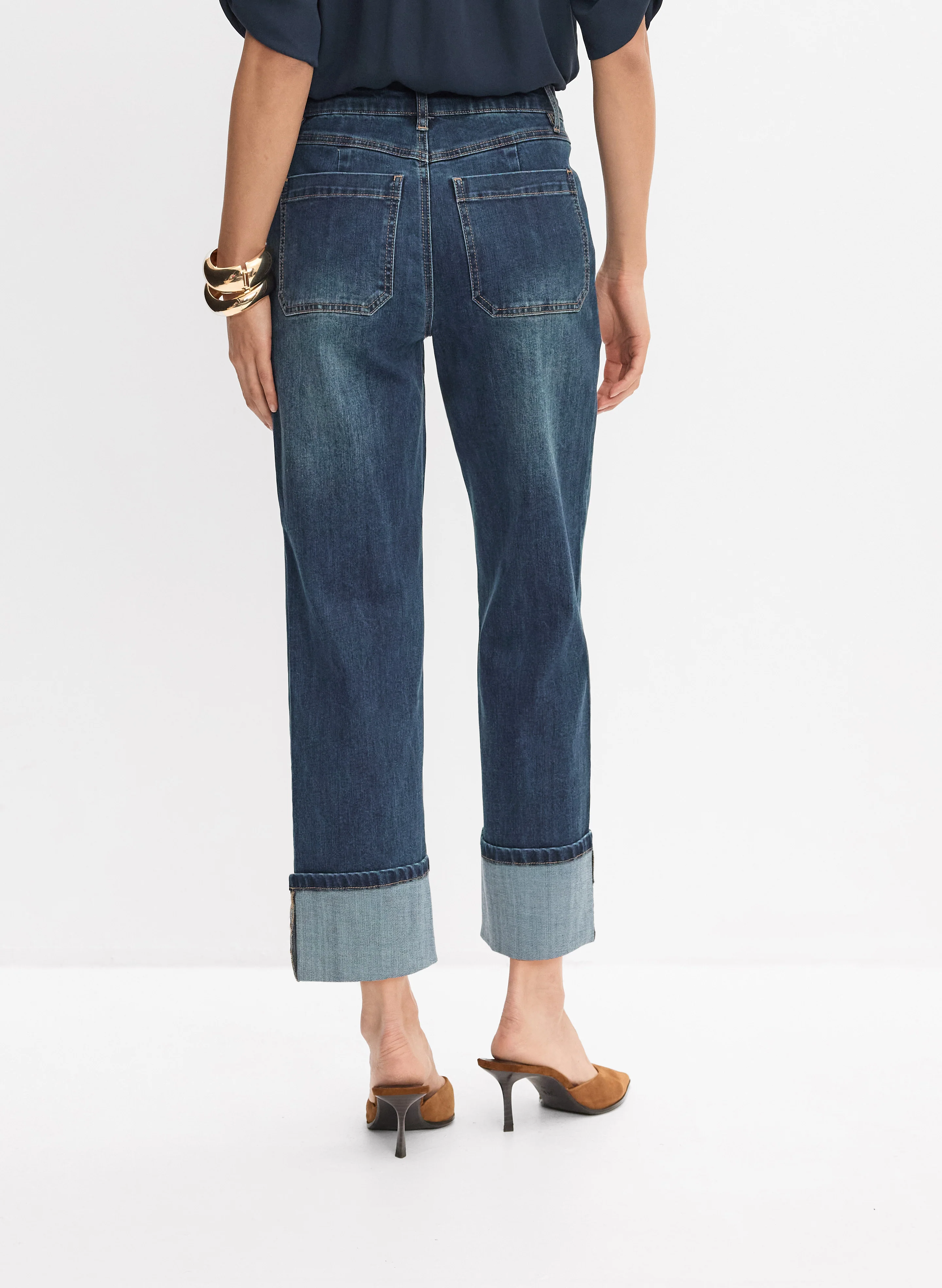 Utility Pocket Culotte Jeans - Image 2